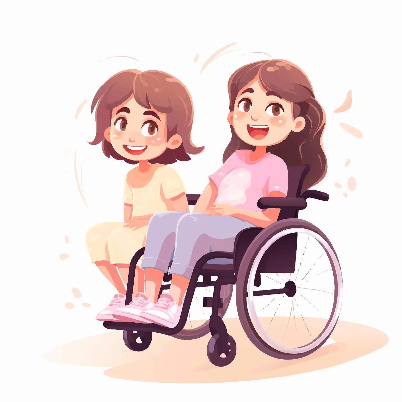 Happy Girls Smiling Together in Friendship — free download from Dotvec