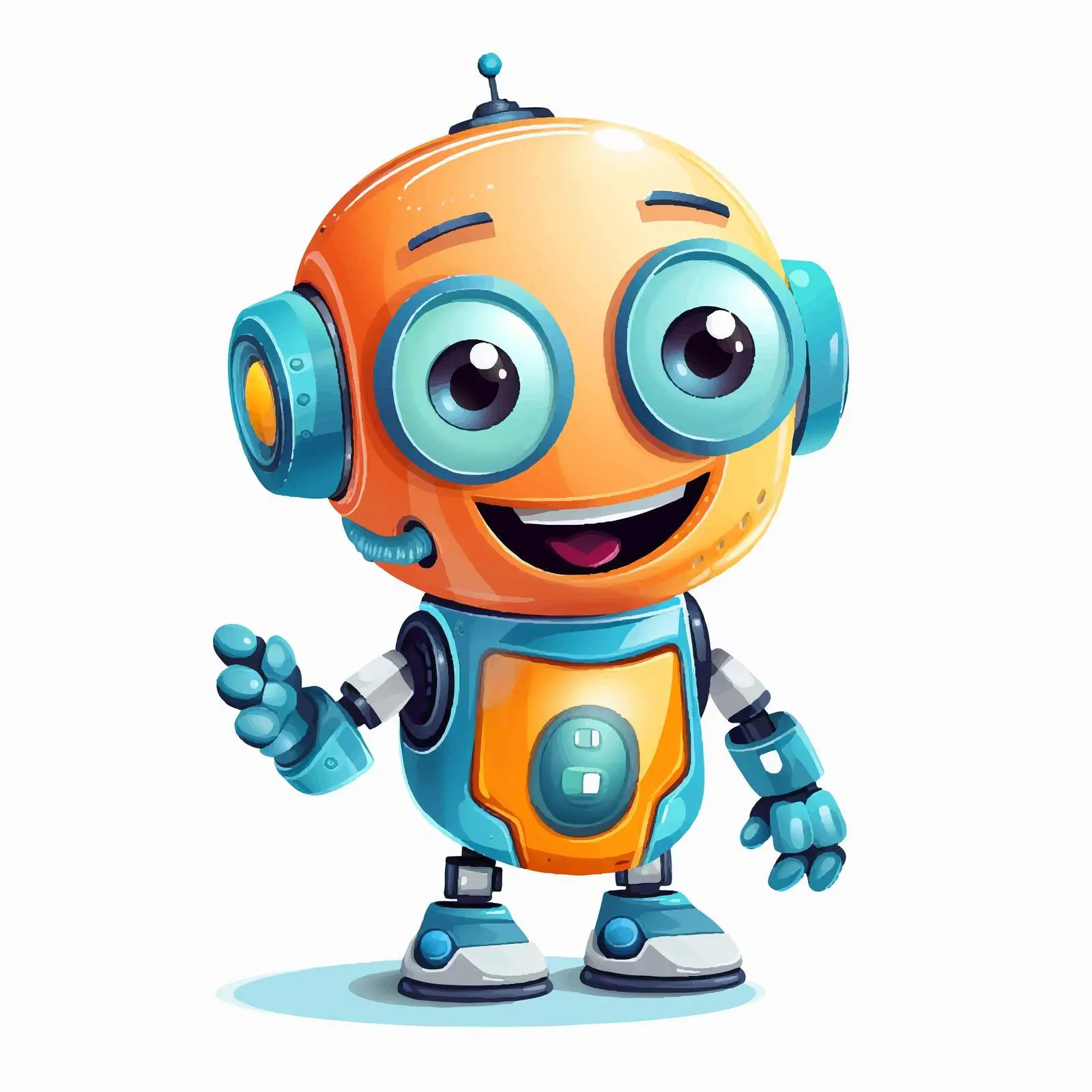 Cute Happy Robot Toy for Kids — free download from Dotvec