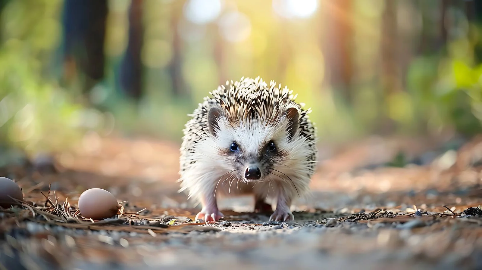 Adorable Hedgehog in Morning Woods — free download from Dotvec