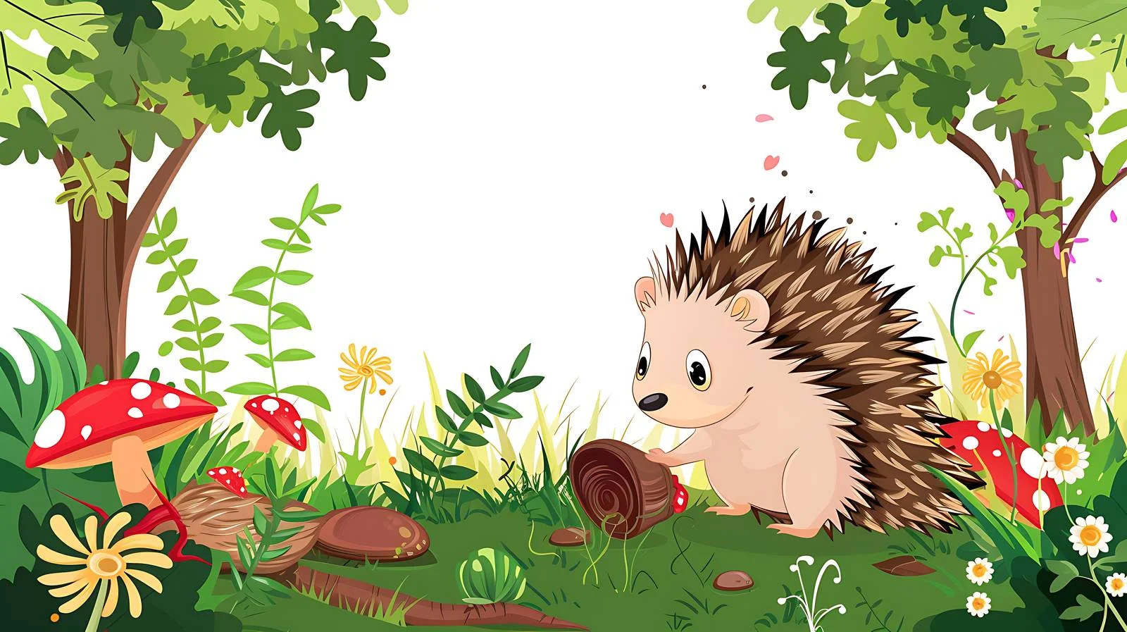 Adorable Hedgehog in Dawn Forest Clearing – free spines image from Dotvec