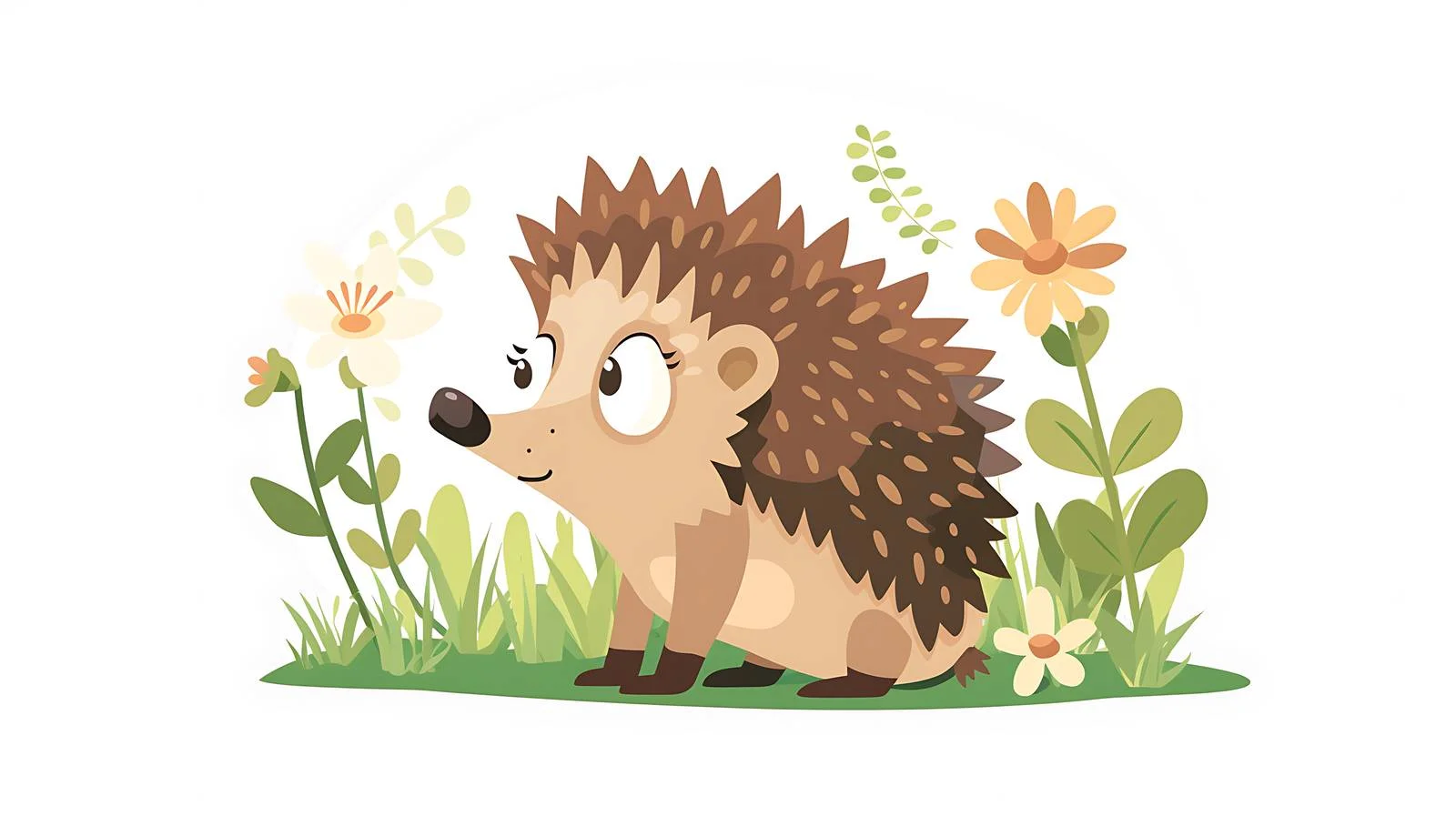 Adorable hedgehog in early woodland setting — free download from Dotvec