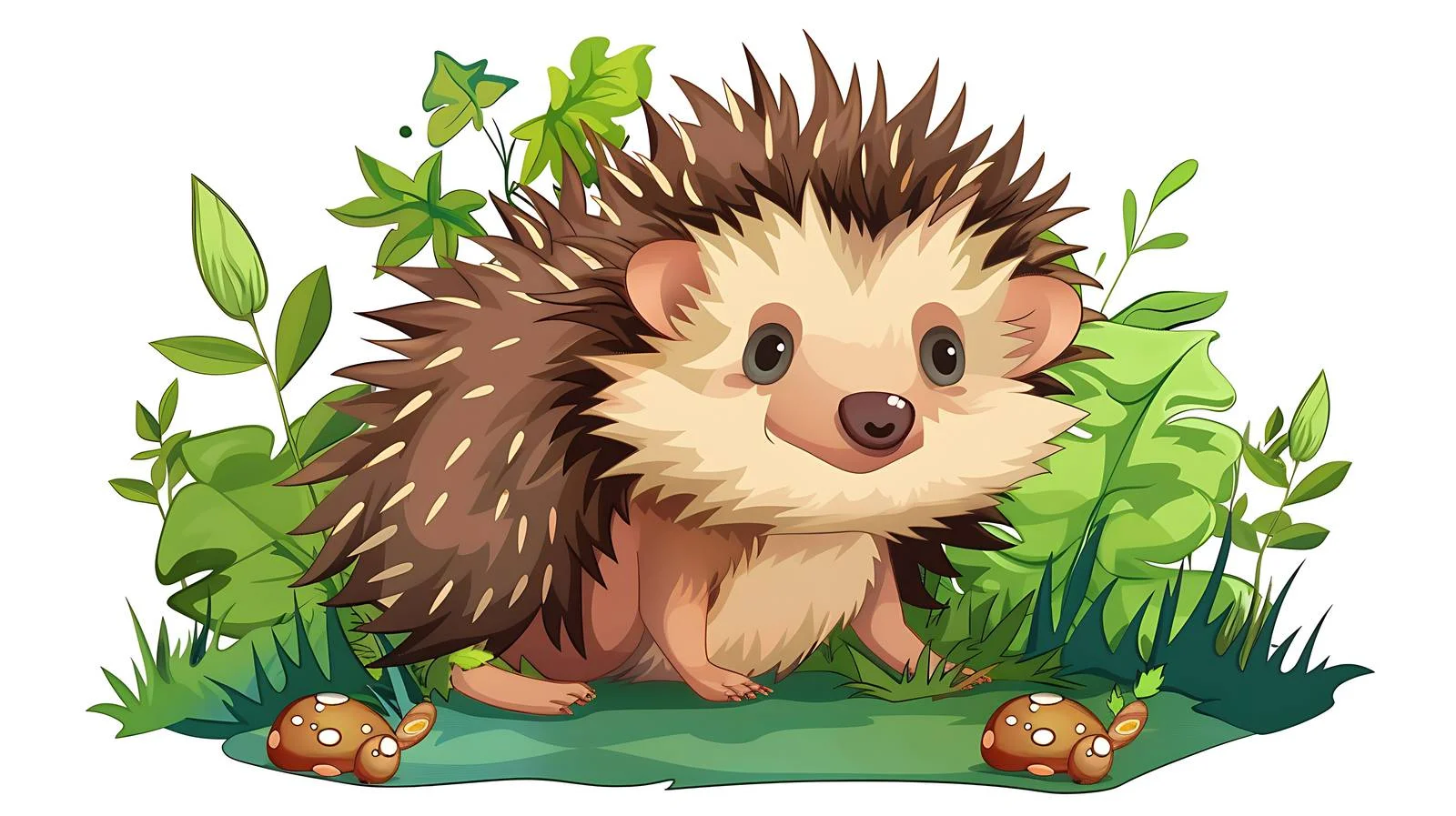 Adorable Hedgehog in Forest Clear Isolation — free download from Dotvec