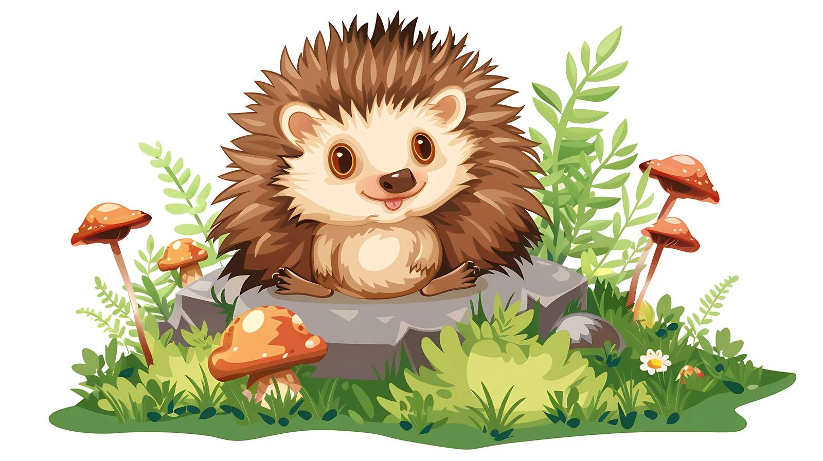 Adorable Hedgehog in Forest Clear Background — free download from Dotvec