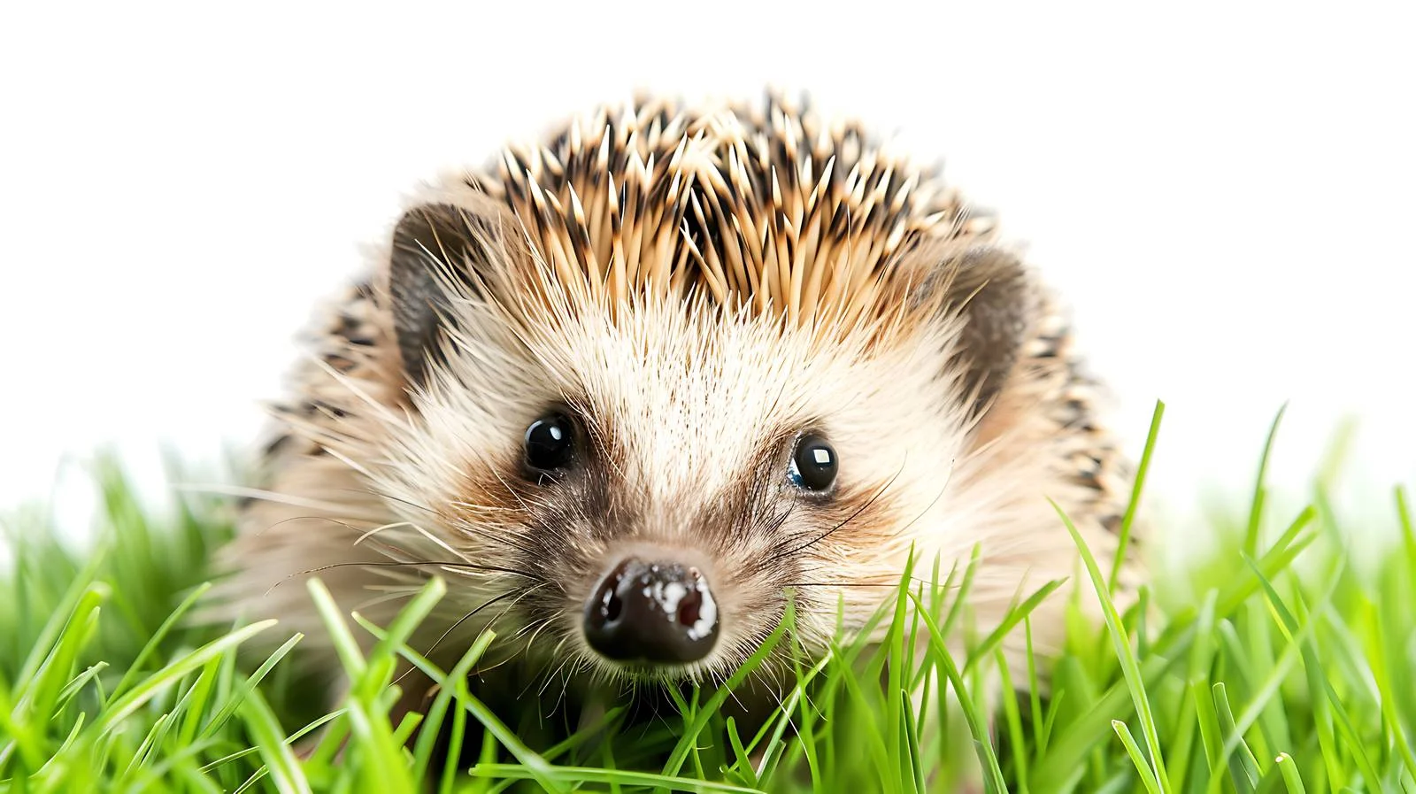 Adorable Hedgehog Relaxing in Grassy Setting — free download from Dotvec