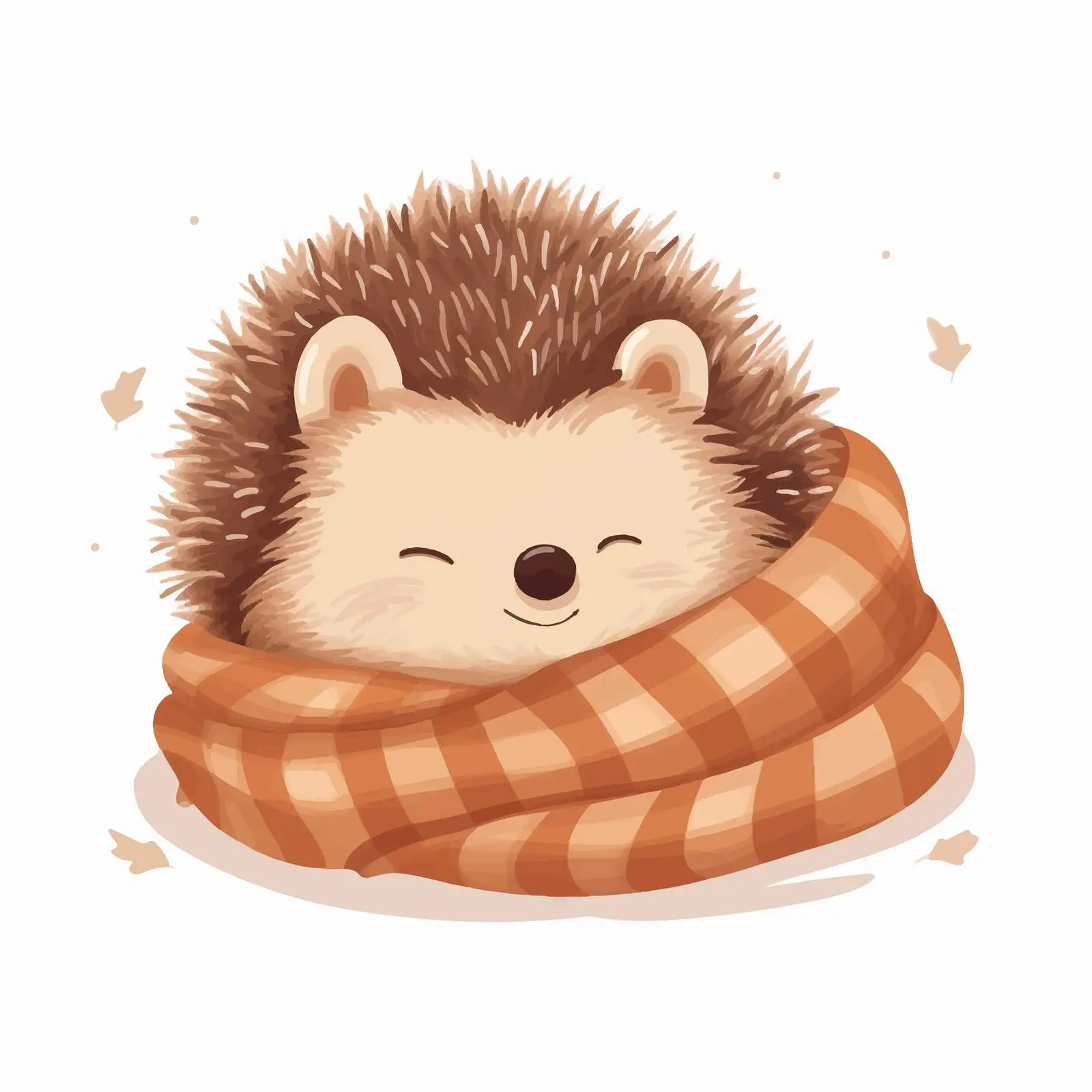 Kawaii Sleeping Hedgehog Vector Illustration — free download from Dotvec