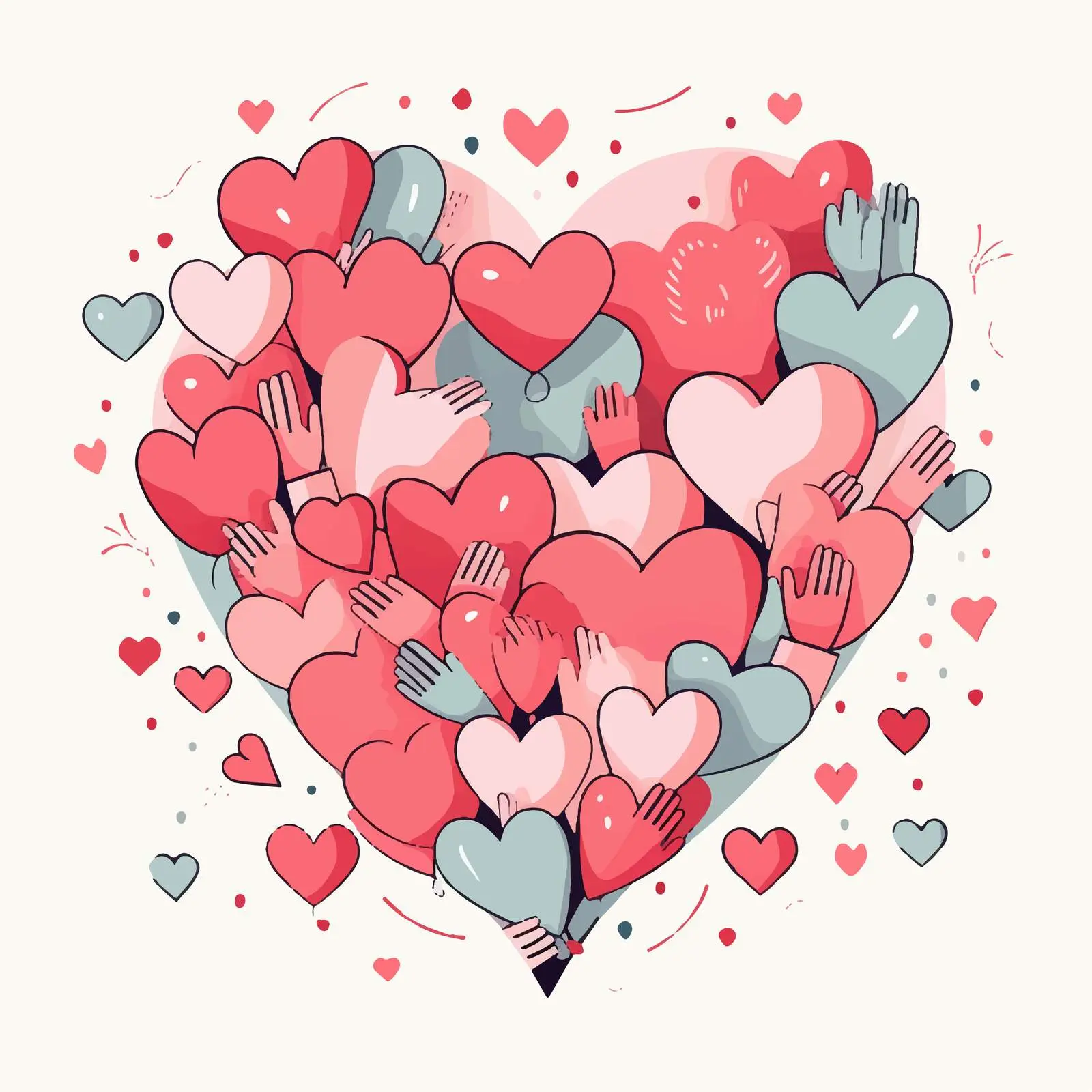 Cute Valentine's Day Holiday Card Design — free download from Dotvec