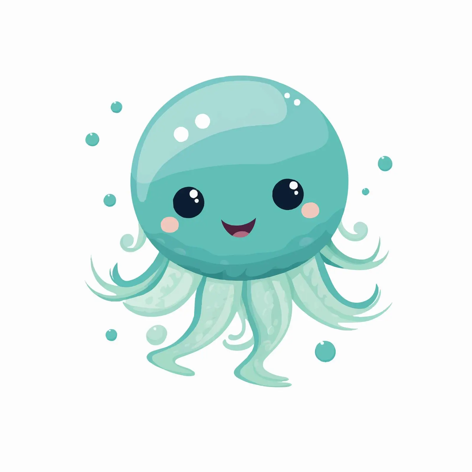 Cute Scandinavian Style Jellyfish Illustration — free download from Dotvec
