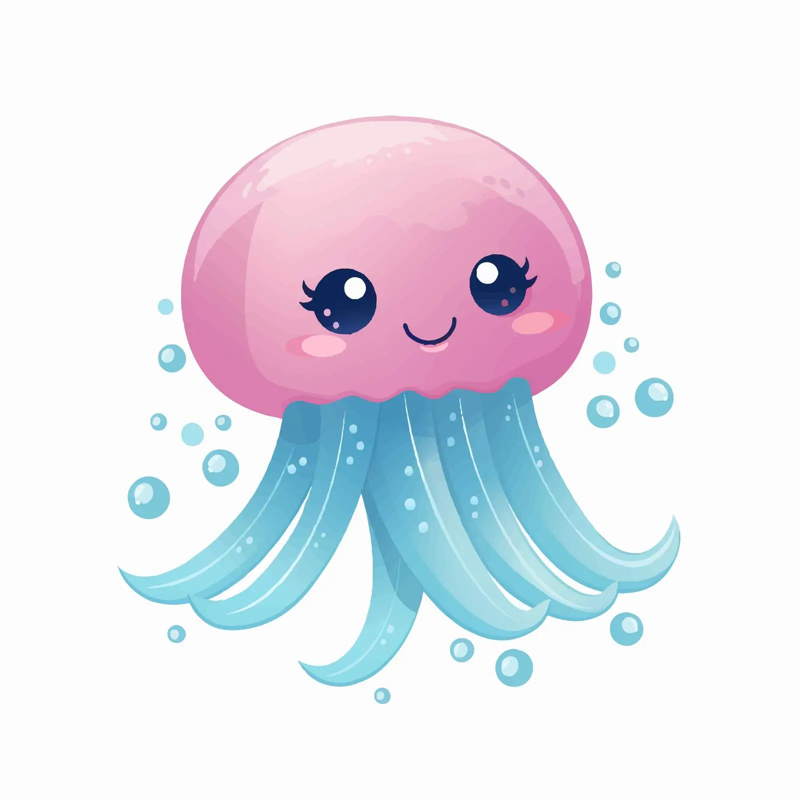 Cute Scandinavian Jellyfish Illustration — free download from Dotvec