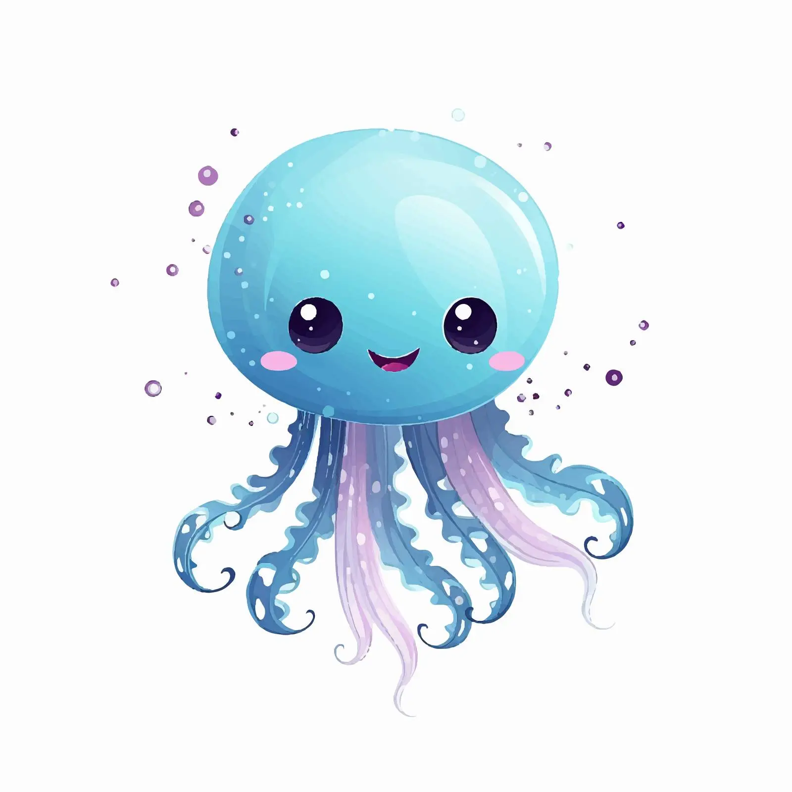 Adorable Scandinavian Style Cute Jellyfish Vector — free download from Dotvec
