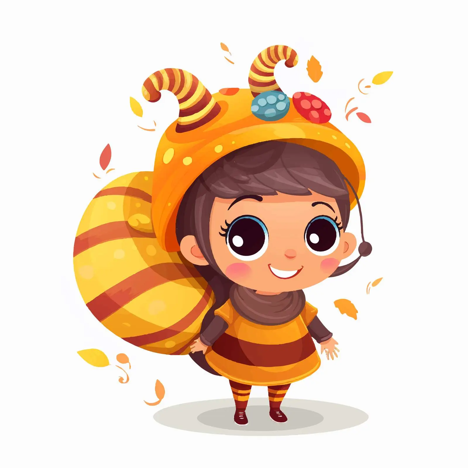 Cute Kid in Carnival Costume for Autumn Holiday — free download from Dotvec
