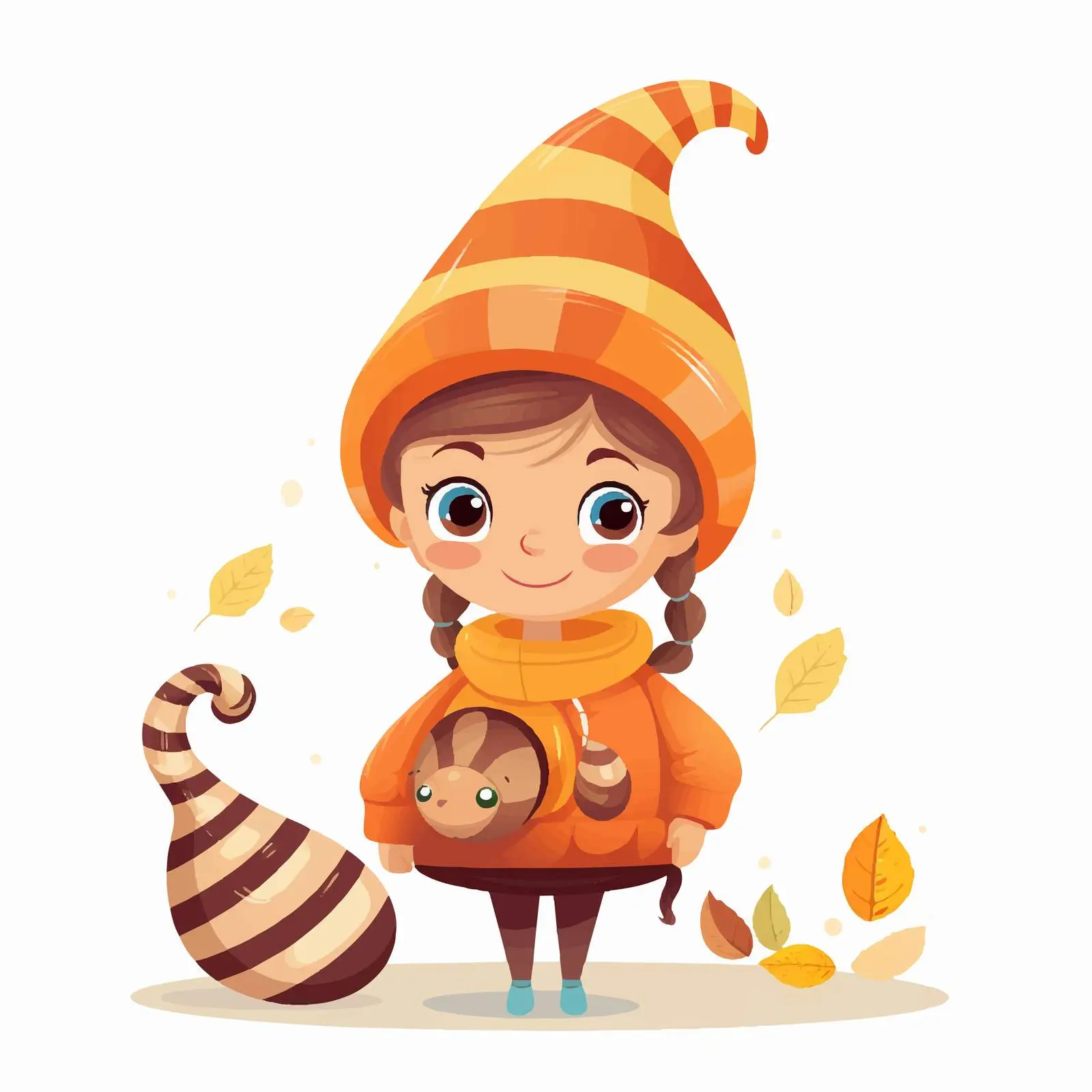 Cute Kid in Carnival Costume for Autumn Holiday — free download from Dotvec
