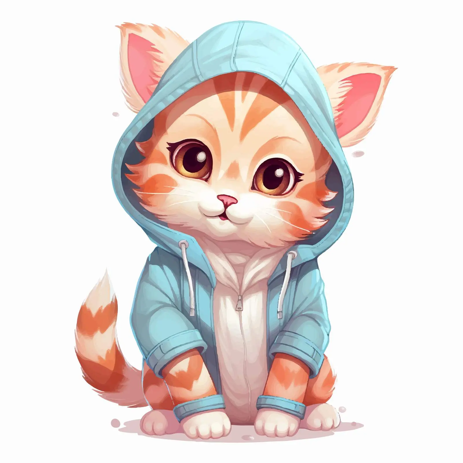 Cute Kitten Vector for Baby Shower Greeting Card — free download from Dotvec