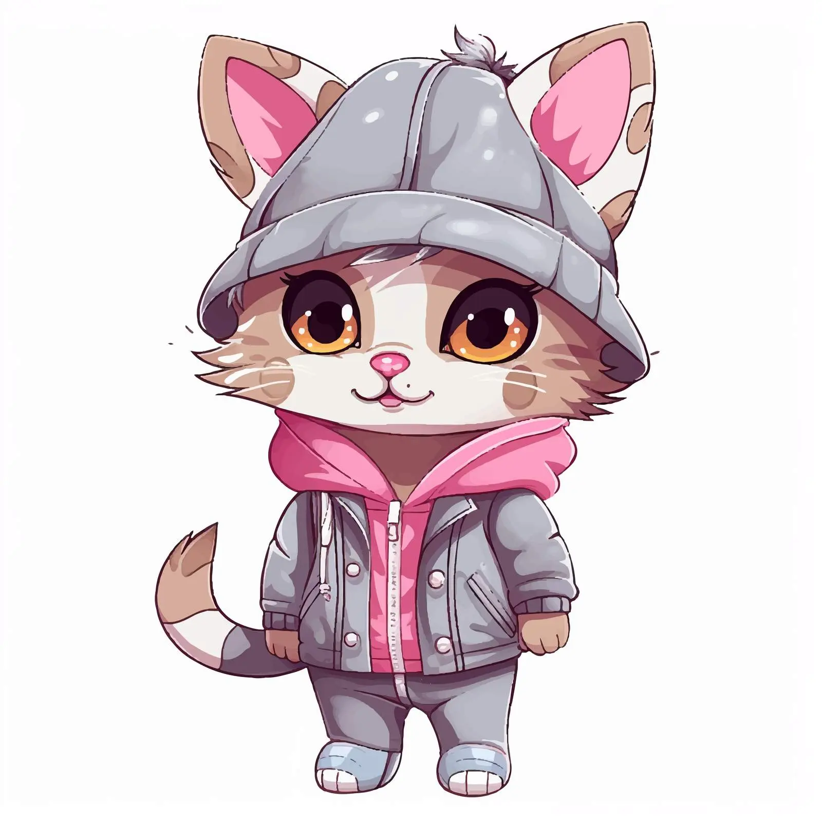 Cute Kitten Vector for Baby Shower Greeting Card – free sweet kitten image from Dotvec