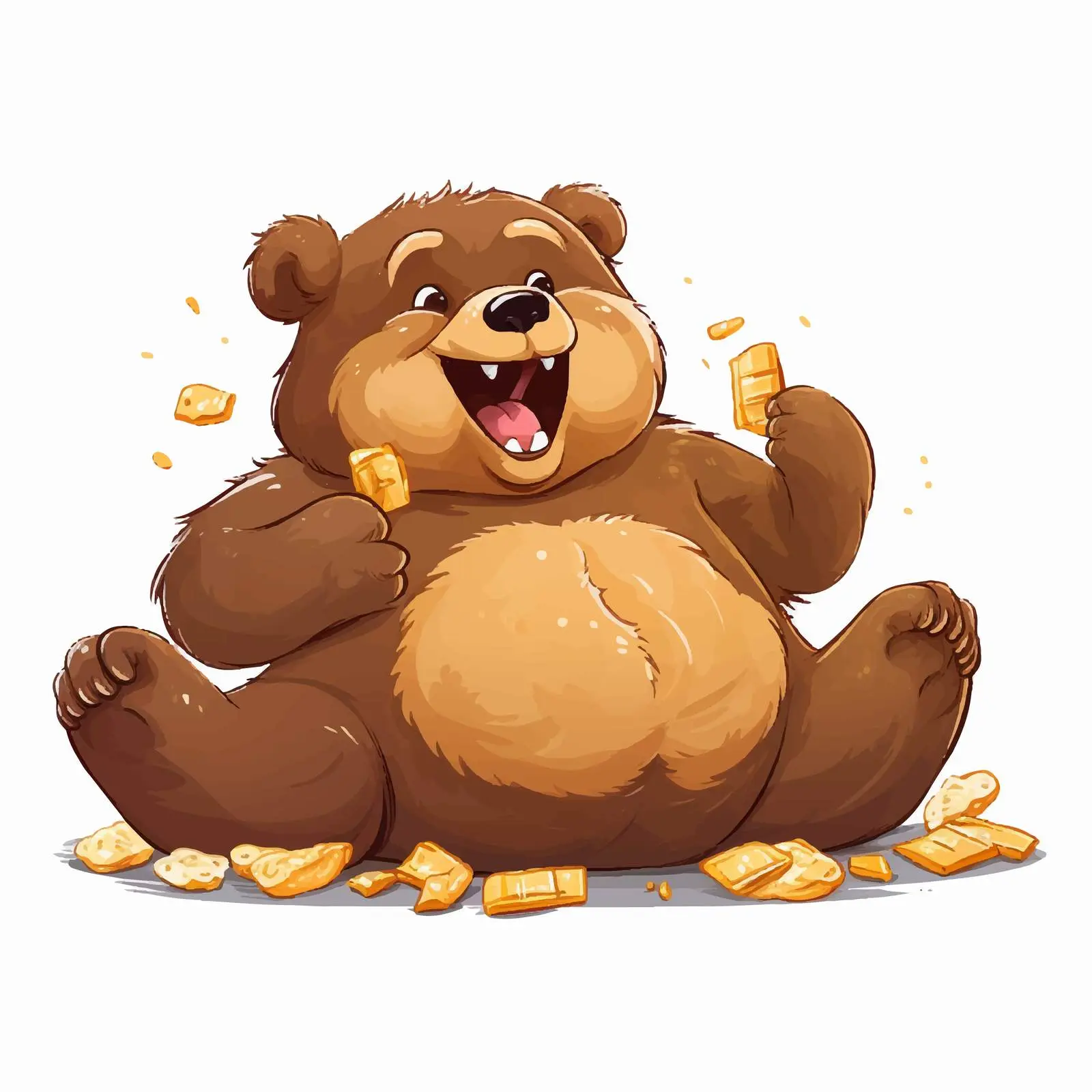 Lazy Bear with Full Belly Vector Design — free download from Dotvec