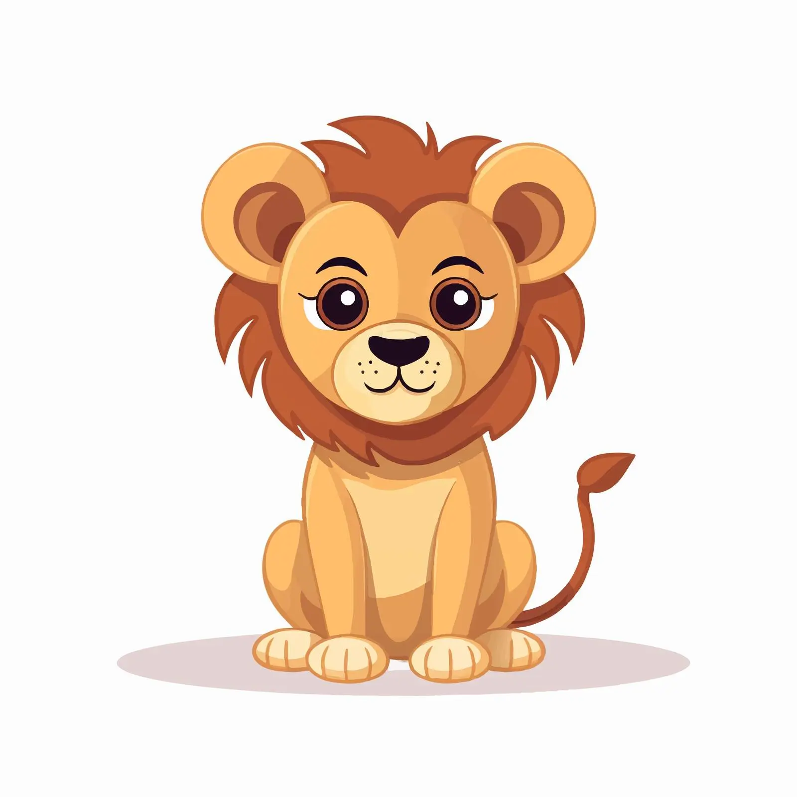 Cute Cartoon Lion Character Vector Illustration — free download from Dotvec