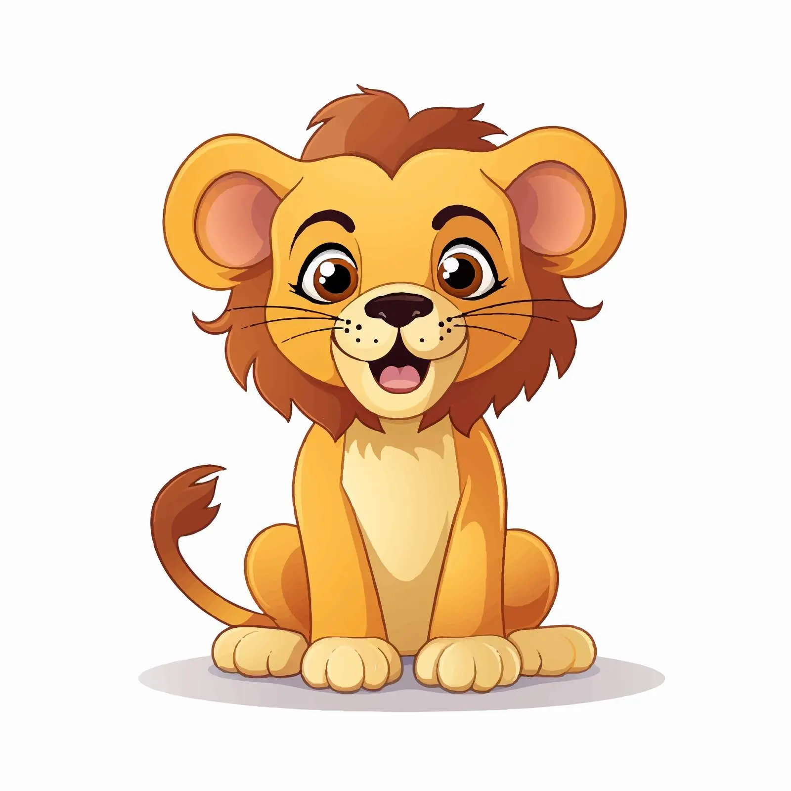 Cute Lion Character Cartoon Vector Illustration — free download from Dotvec