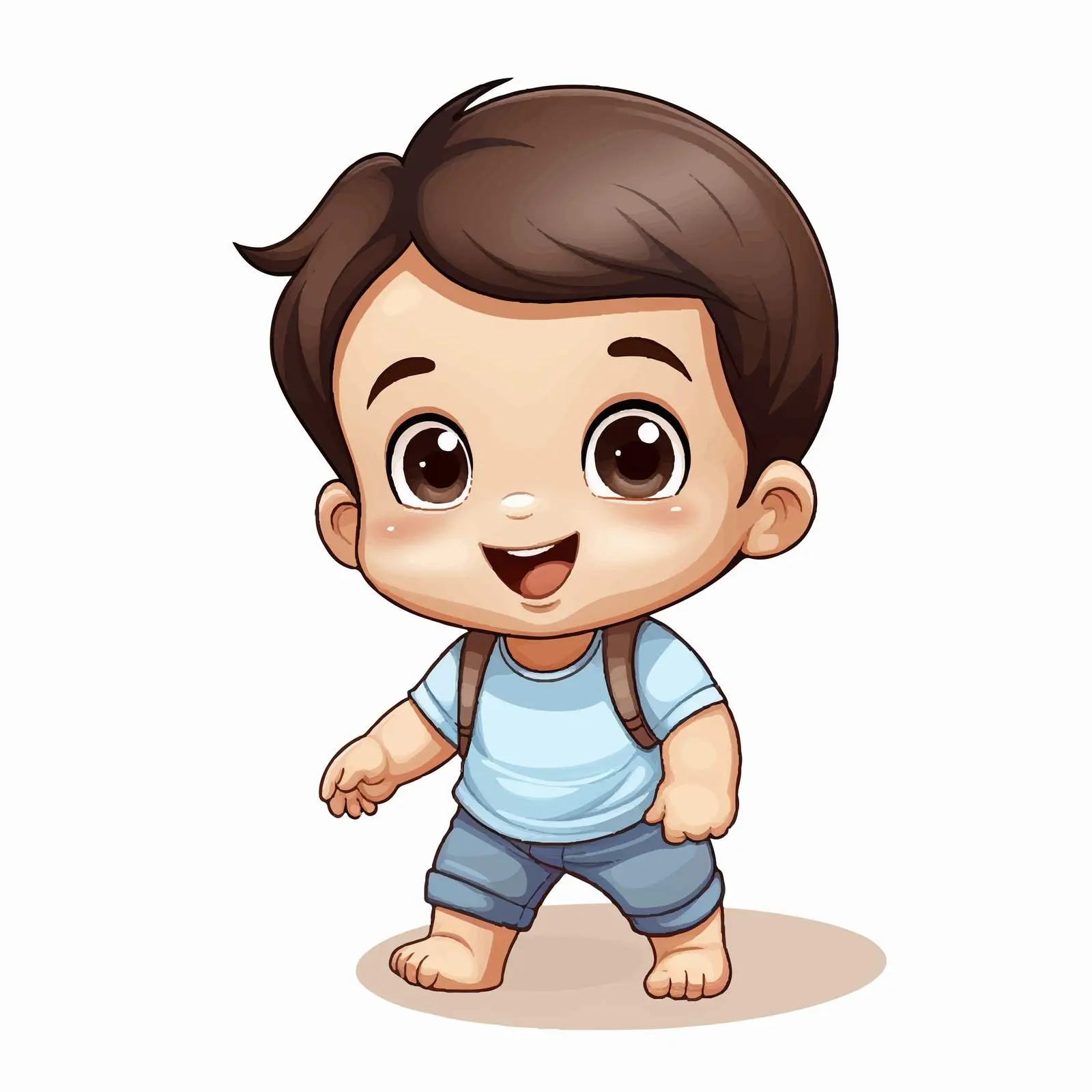 Cute Baby Boy Cartoon Vector Illustration — free download from Dotvec