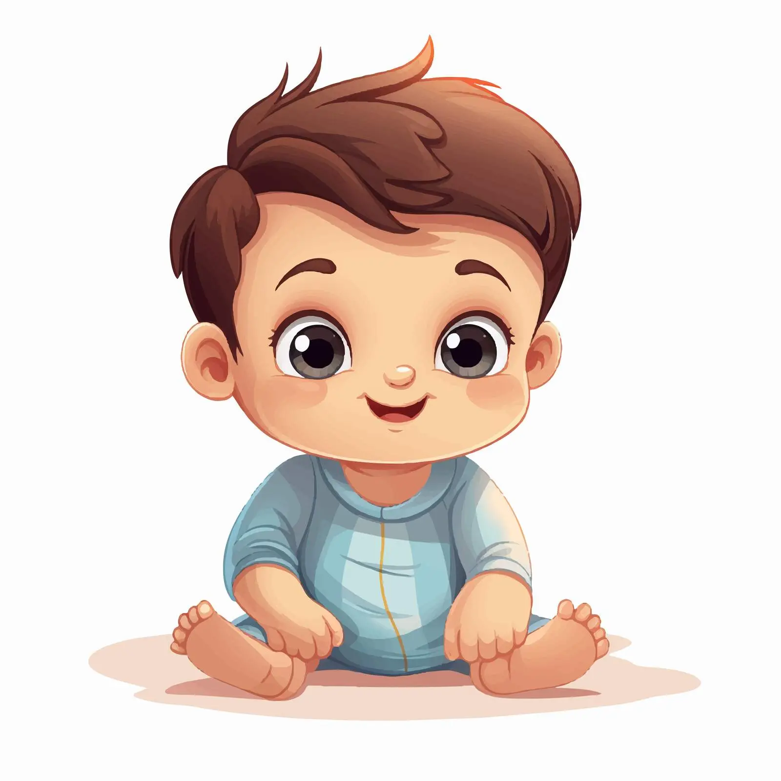 Cute Baby Boy Cartoon Character Vector Illustration — free download from Dotvec