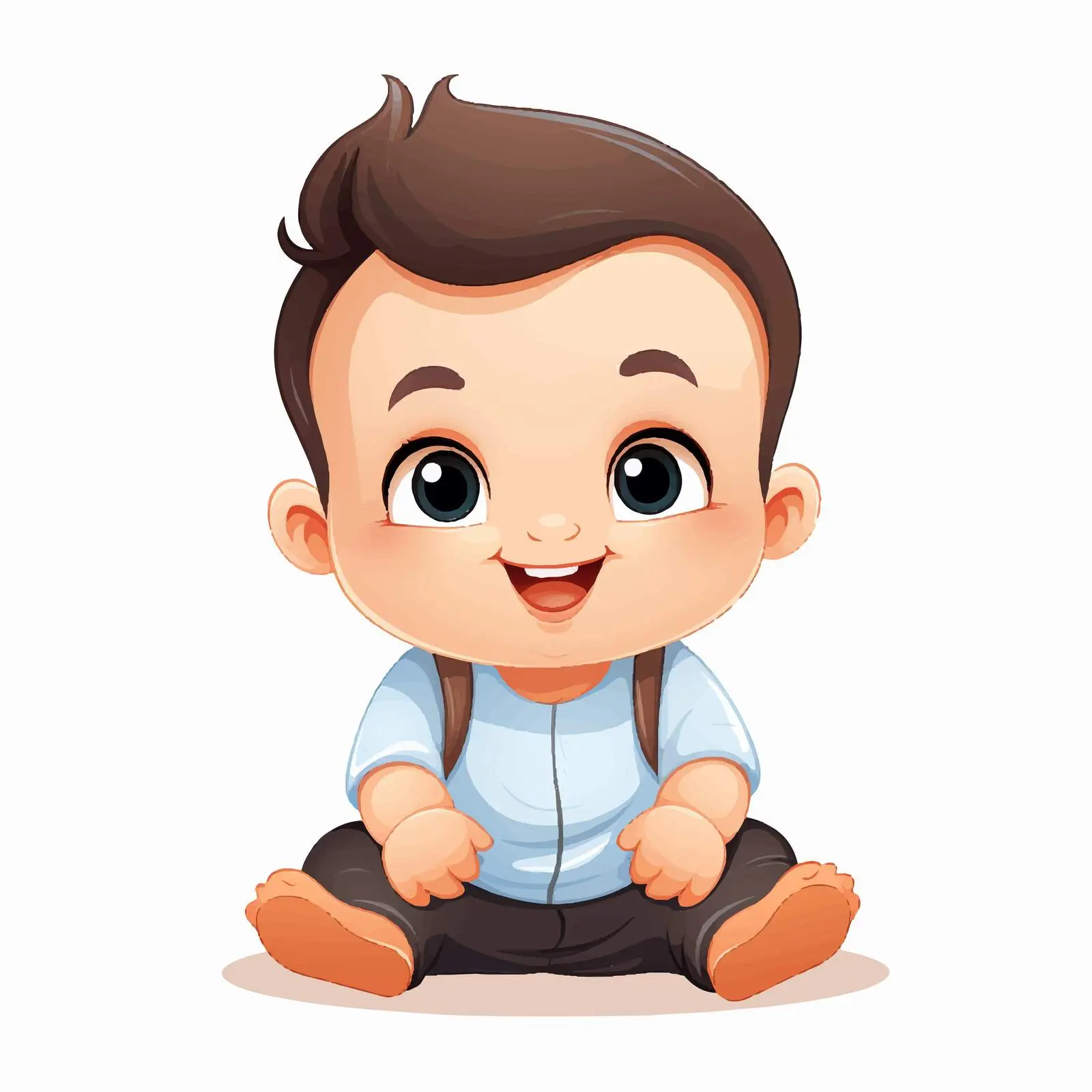 Adorable Baby Boy Cartoon Vector Illustration — free download from Dotvec