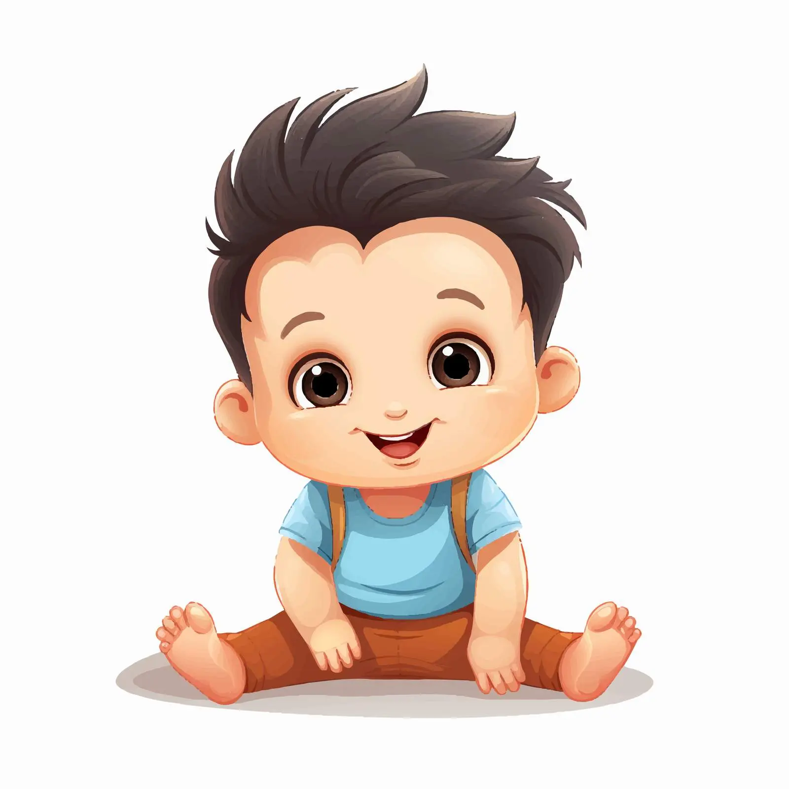 Cute Baby Boy Cartoon Vector Illustration — free download from Dotvec