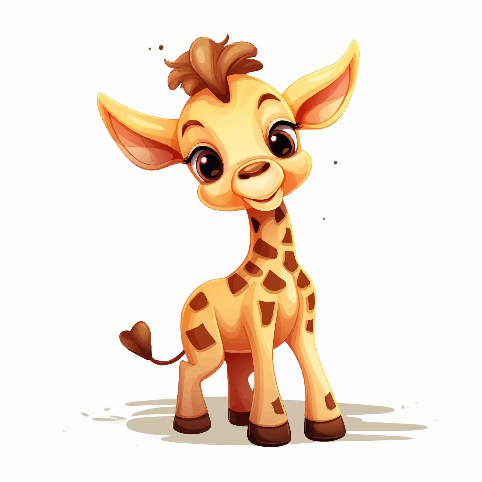 Funny Smiling Baby Giraffe Vector Illustration — free download from Dotvec