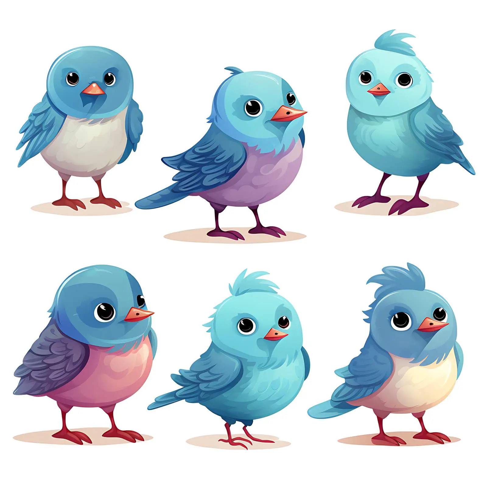 Cute Amadins Birds on White Background – free awareness image from Dotvec