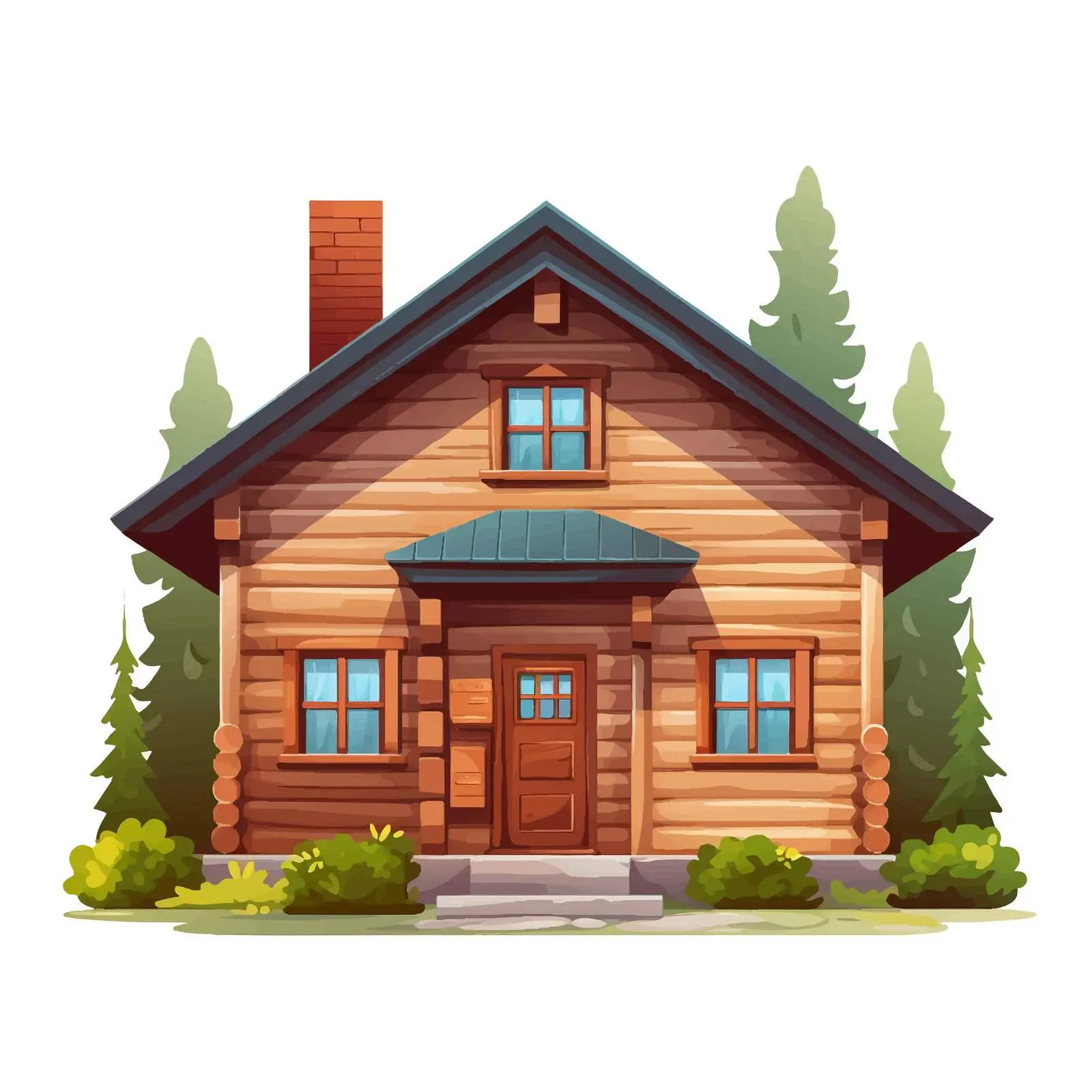 Charming Country House with Terrace and Windows — free download from Dotvec