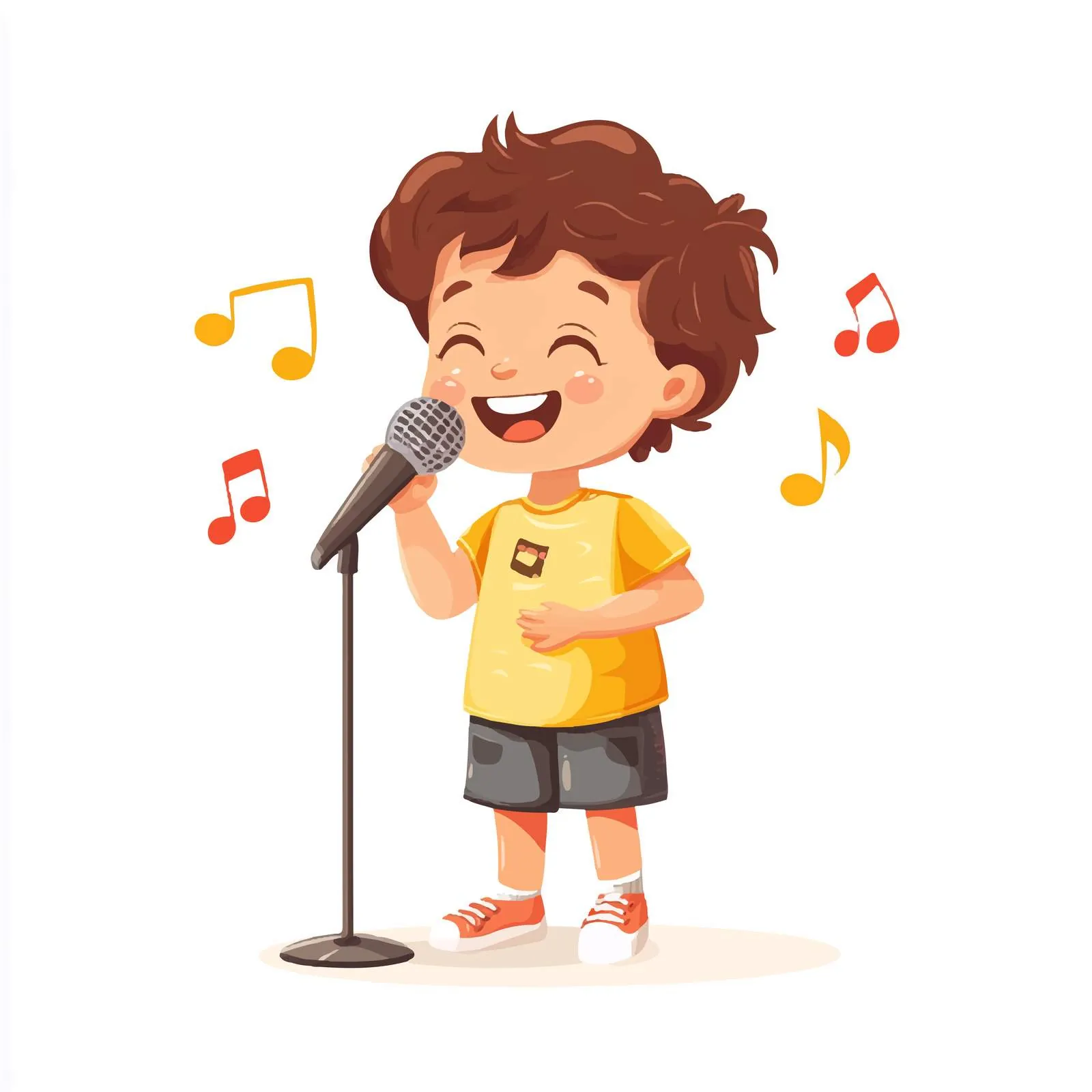 Cute Little Kid Singing Joyfully — free download from Dotvec