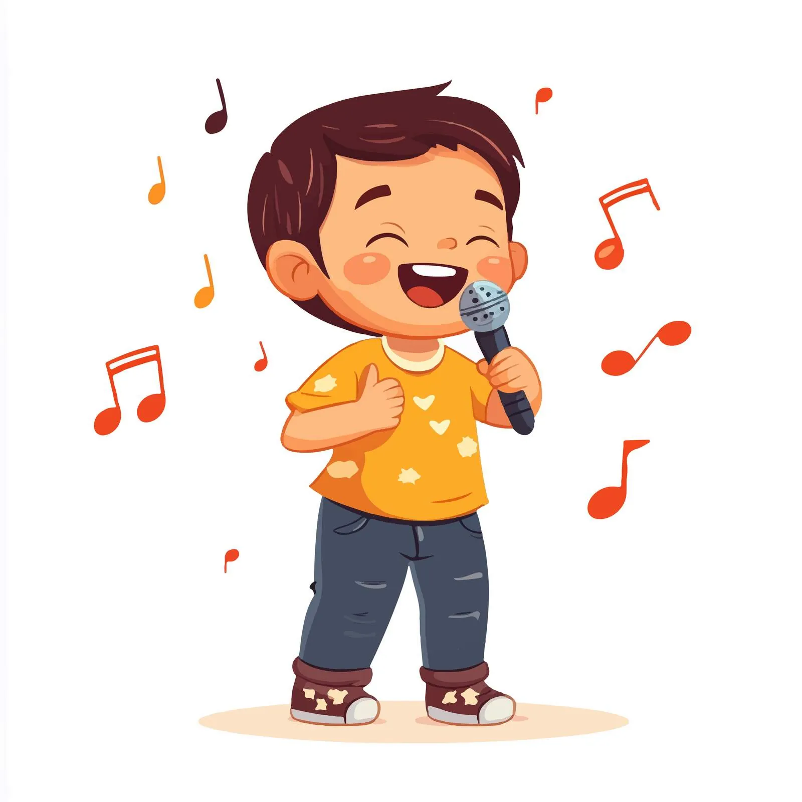 Small Child Singer Performing in Vectors — free download from Dotvec