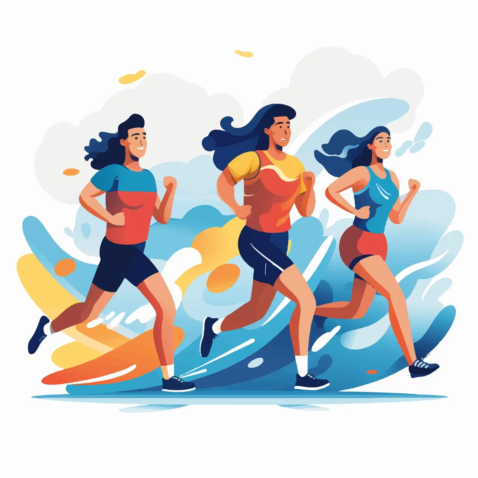 Active Individuals Jogging in Sportswear – free sporty style image from Dotvec
