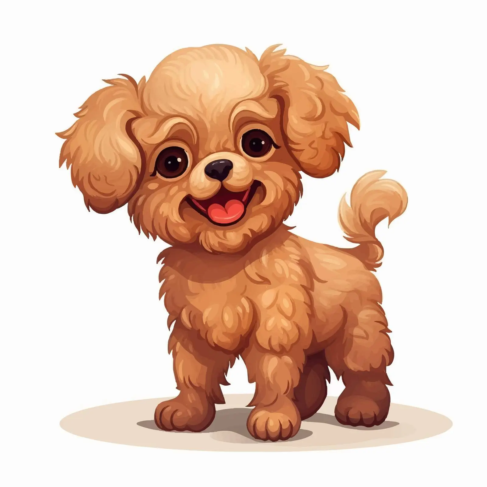 Adorable Toy Poodle Puppy Standing Playfully — free download from Dotvec
