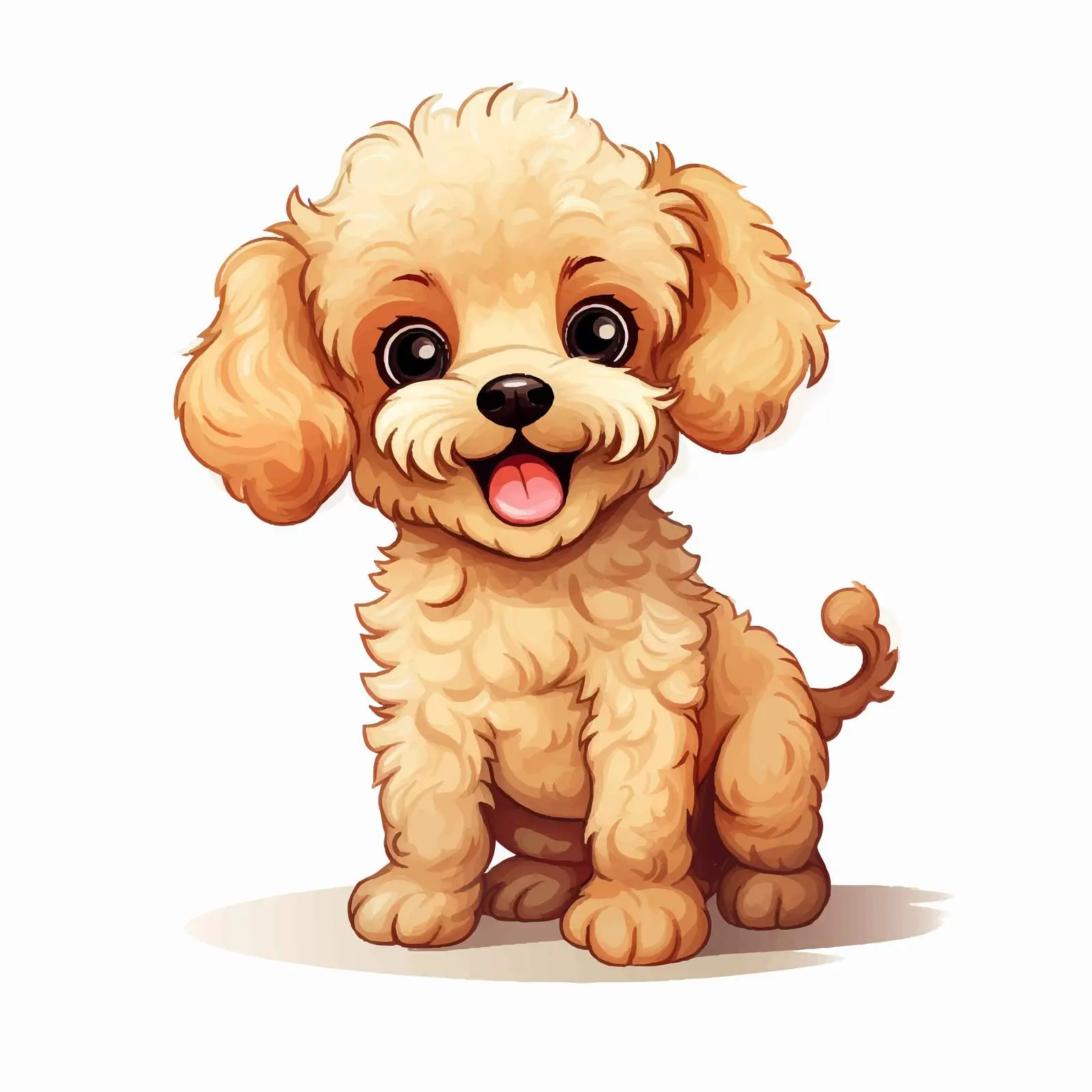 Cute Miniature Toy Poodle Puppy Standing Playfully — free download from Dotvec