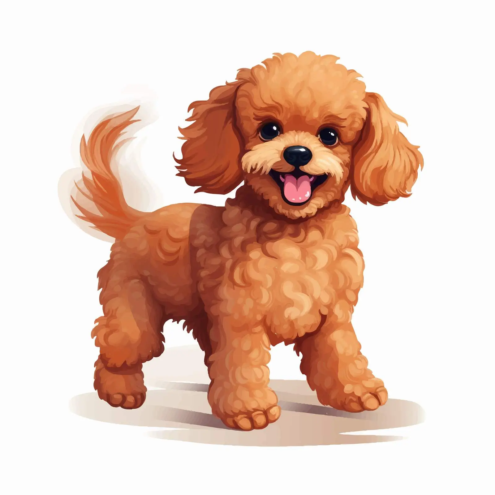 Adorable Toy Poodle Puppy Standing Playfully — free download from Dotvec