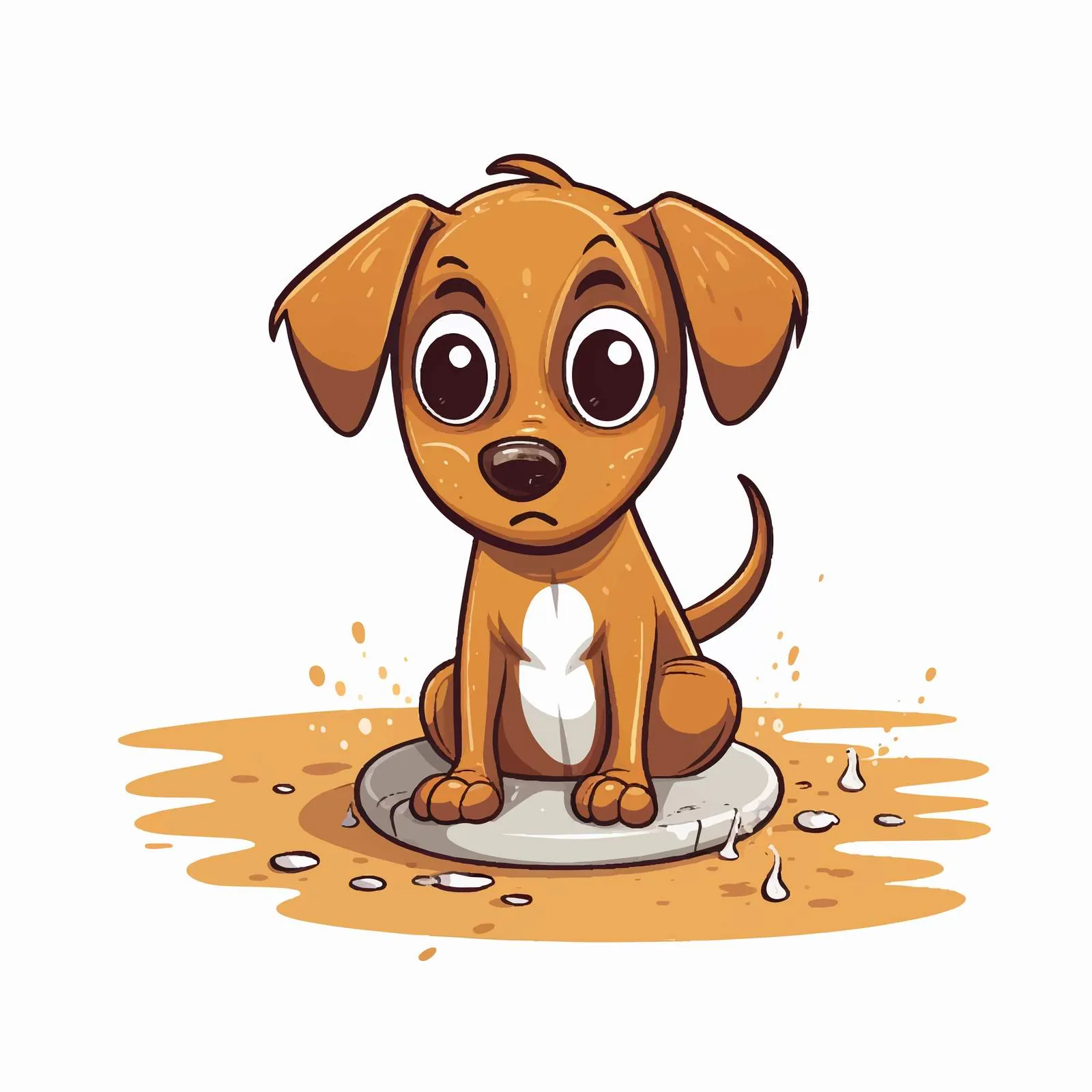 Naughty Dog Peeing on Carpet Illustration — free download from Dotvec