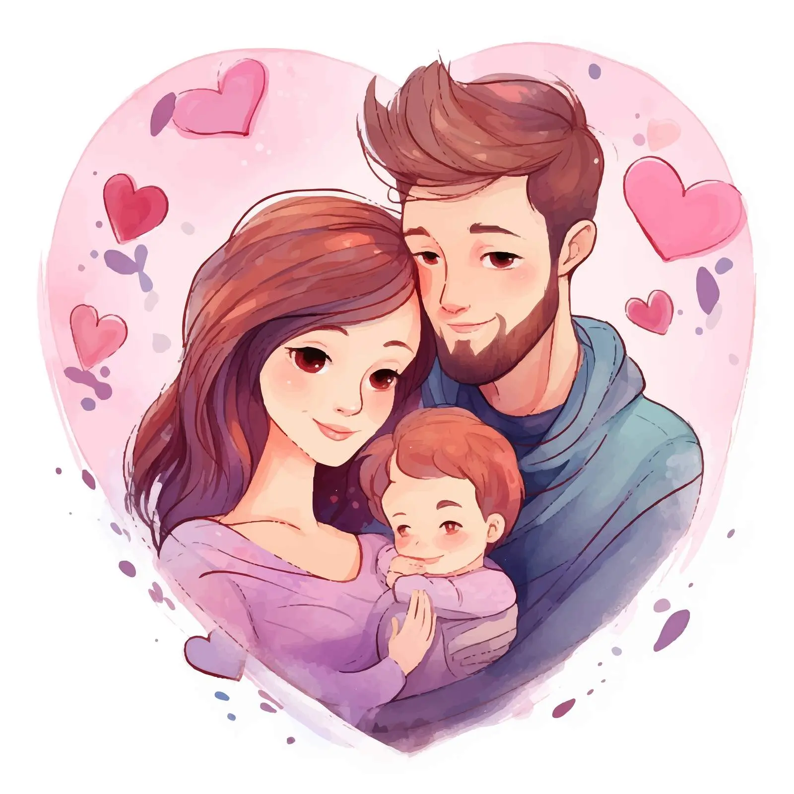 Newborn Baby in Parents' Arms Vector Banner — free download from Dotvec