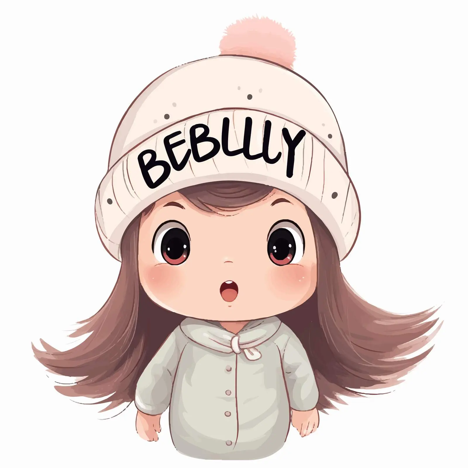 Newborn in Funny Hat Greeting Card Design — free download from Dotvec