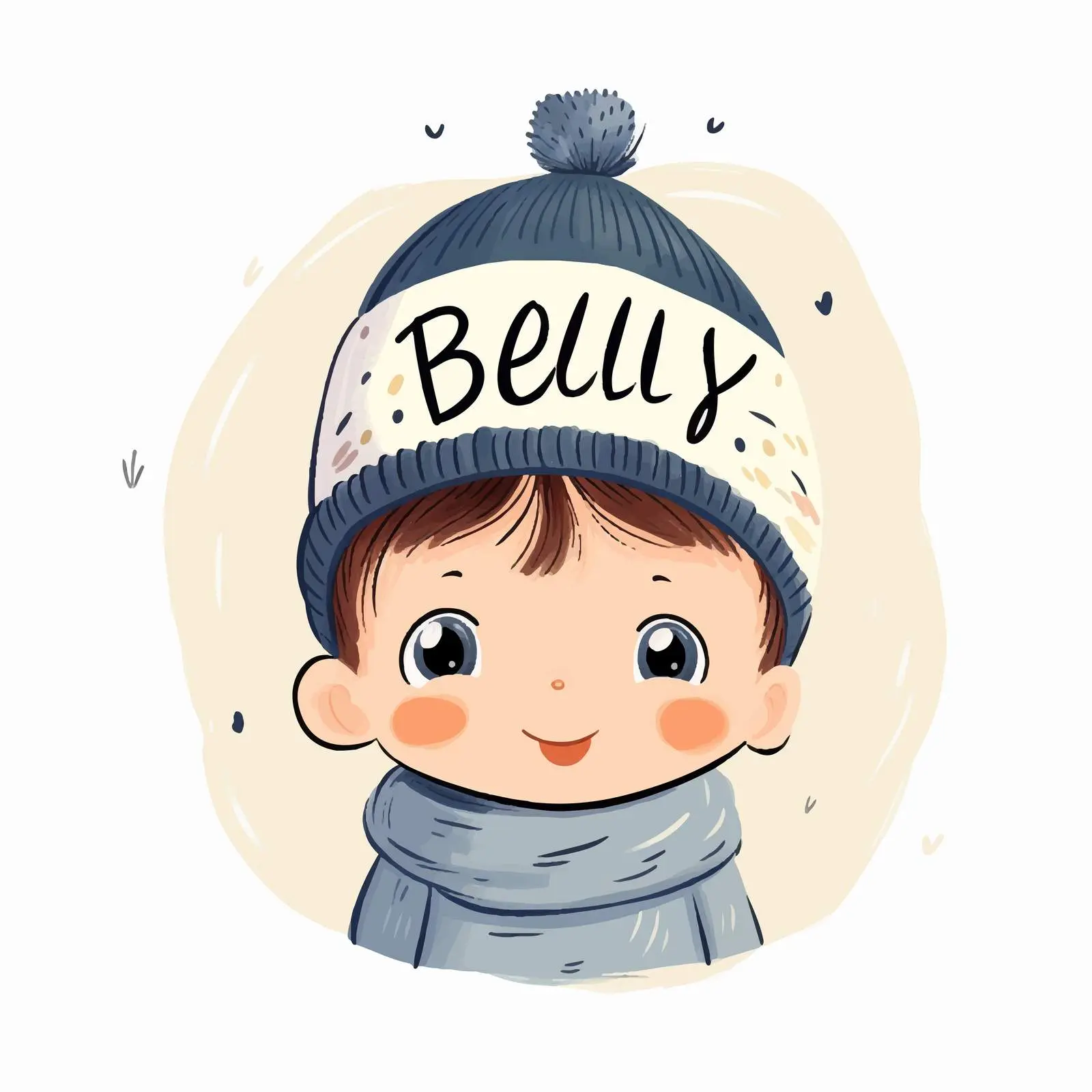 Adorable Newborn in Funny Hat Greeting Card — free download from Dotvec