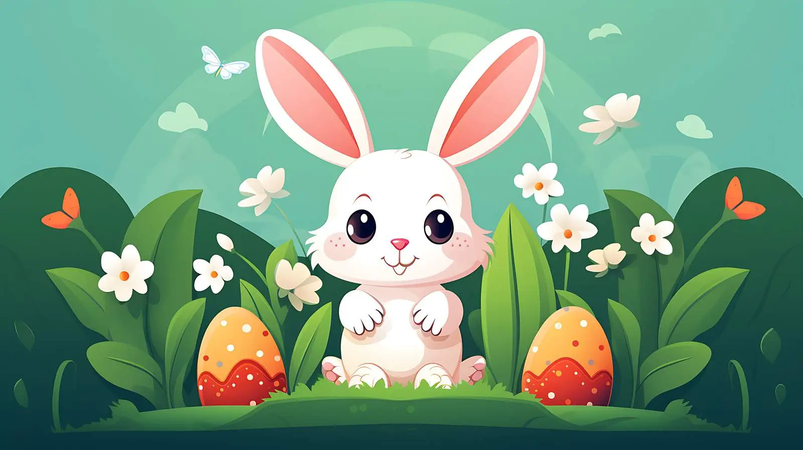 Easter Rabbit Vector Illustration — free download from Dotvec