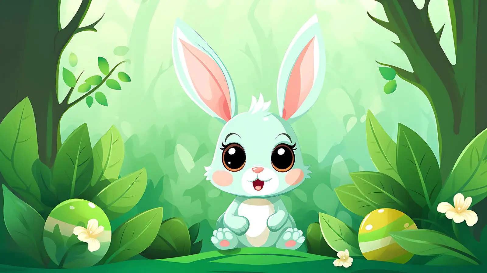 Easter Rabbit Vector Illustration — free download from Dotvec