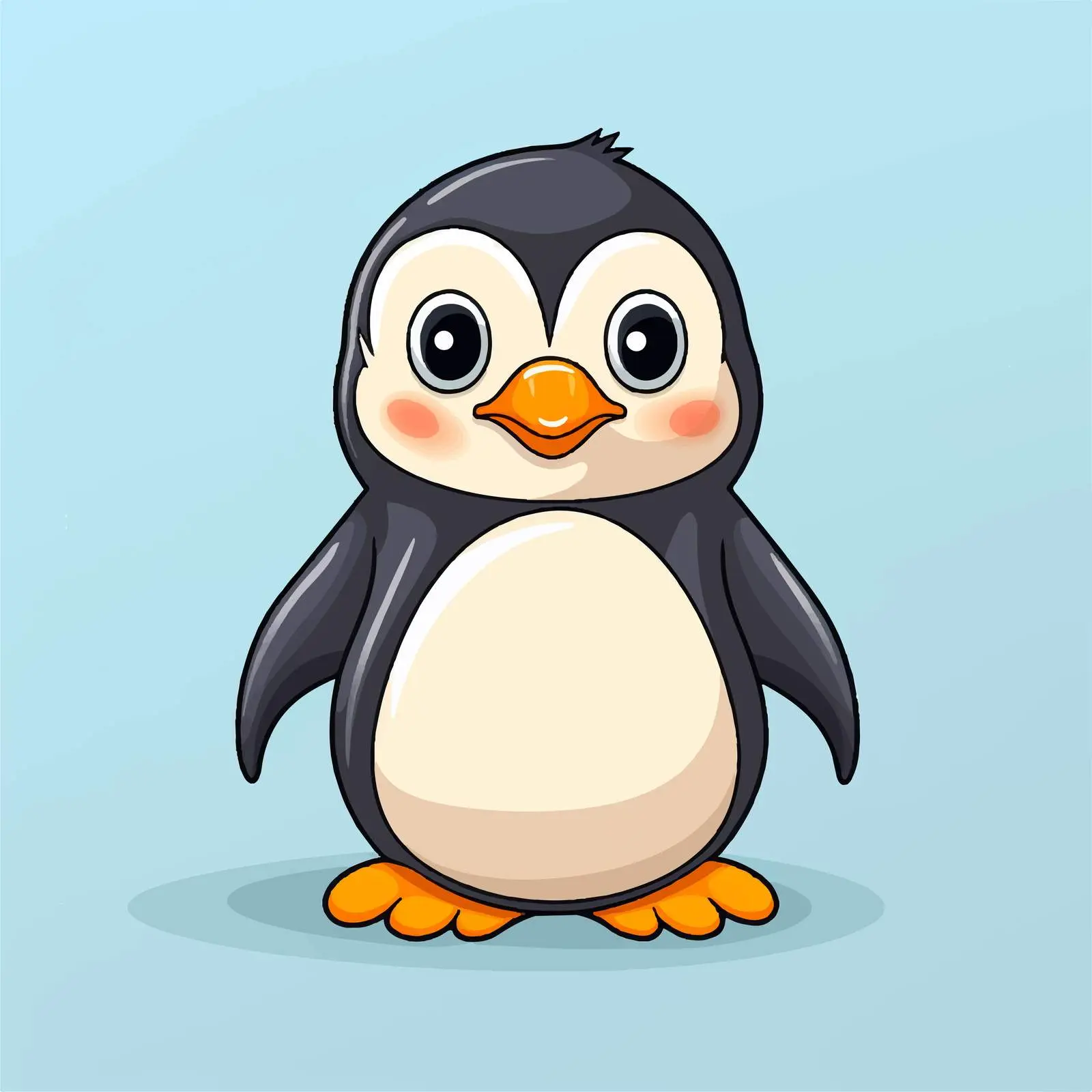 Cute Cartoon Penguin Vector Icon — free download from Dotvec