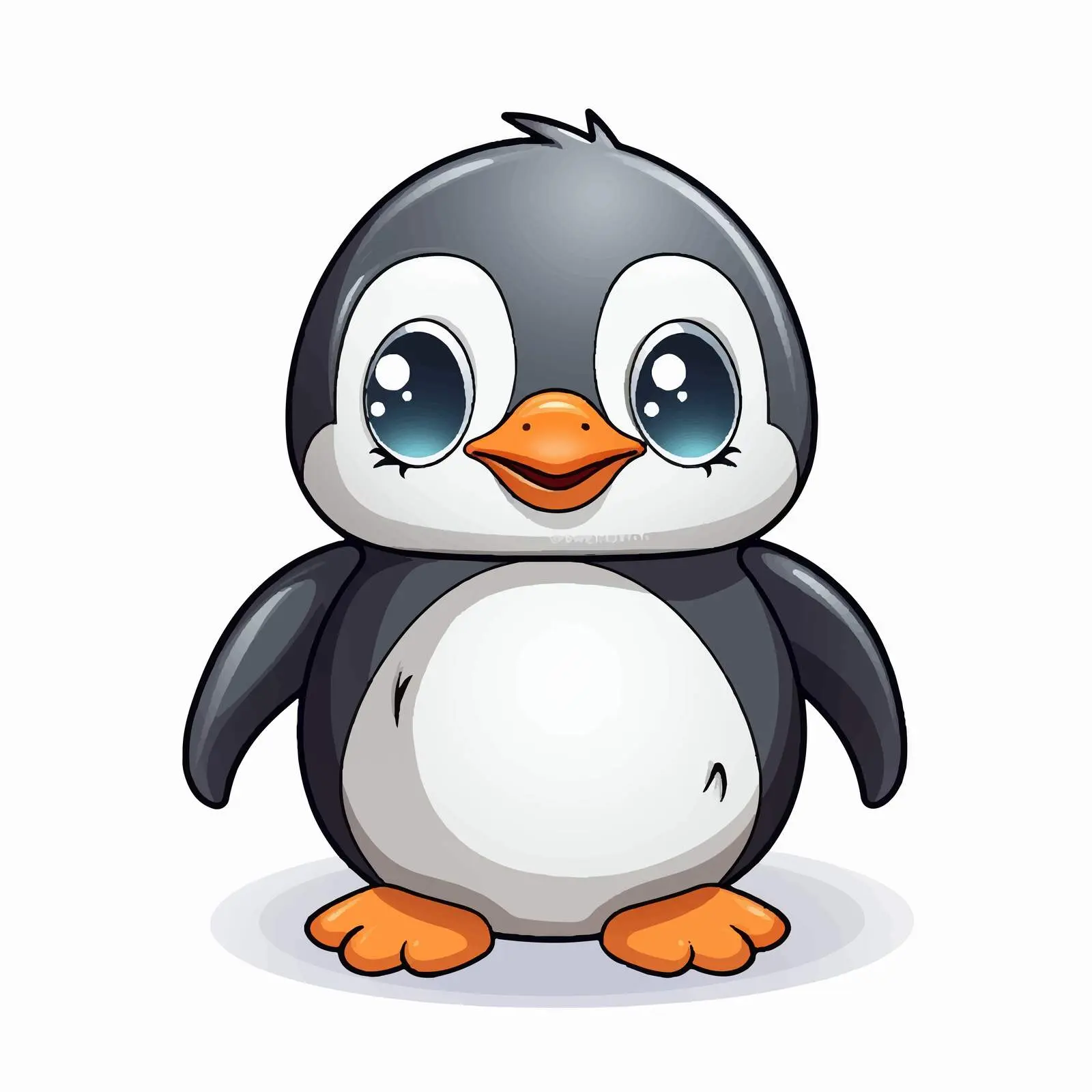 Cute Cartoon Penguin Vector Icon — free download from Dotvec