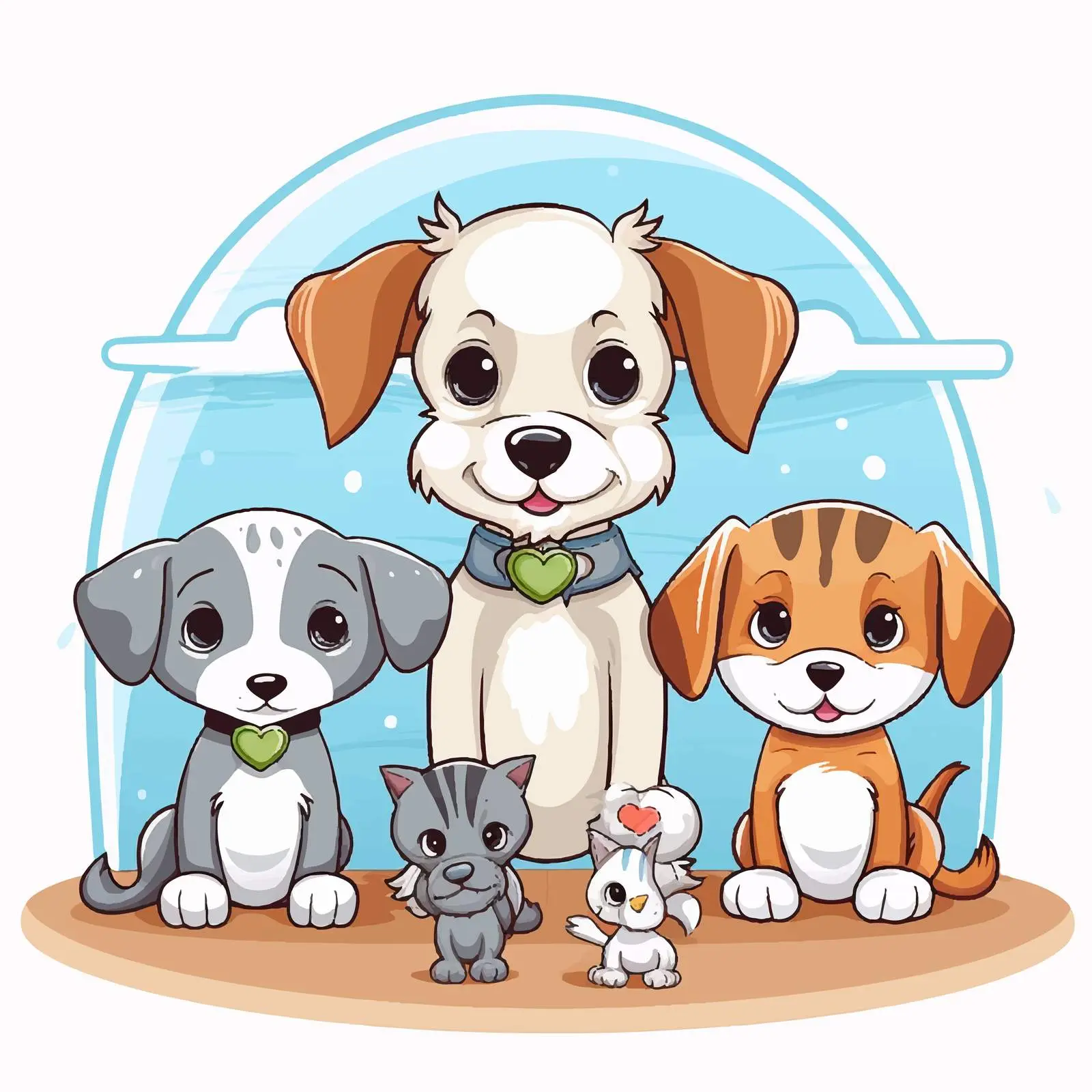 Cute Pets Clinic Welcome Sign Illustration — free download from Dotvec