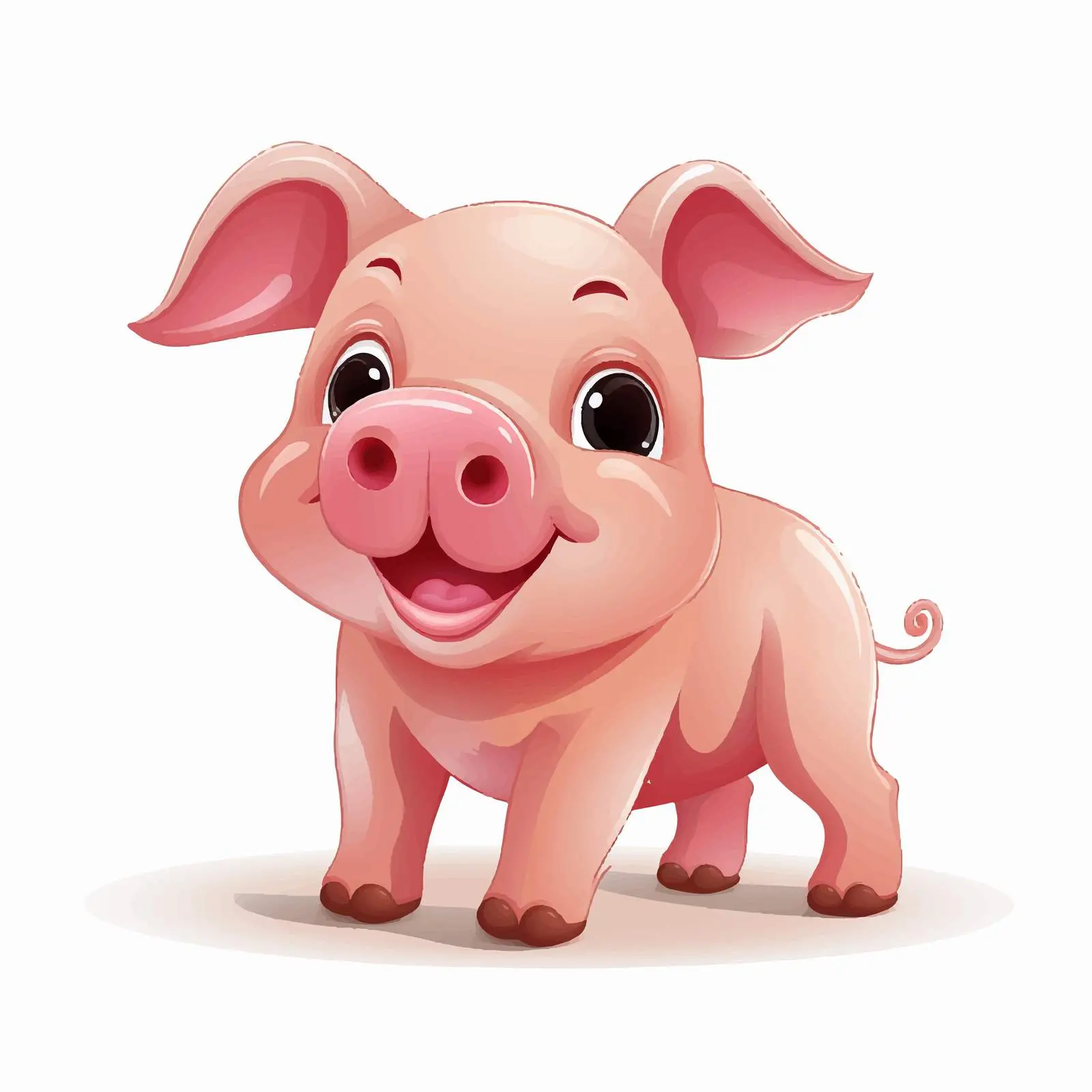 Cute Cartoon Pig Vector Illustration — free download from Dotvec