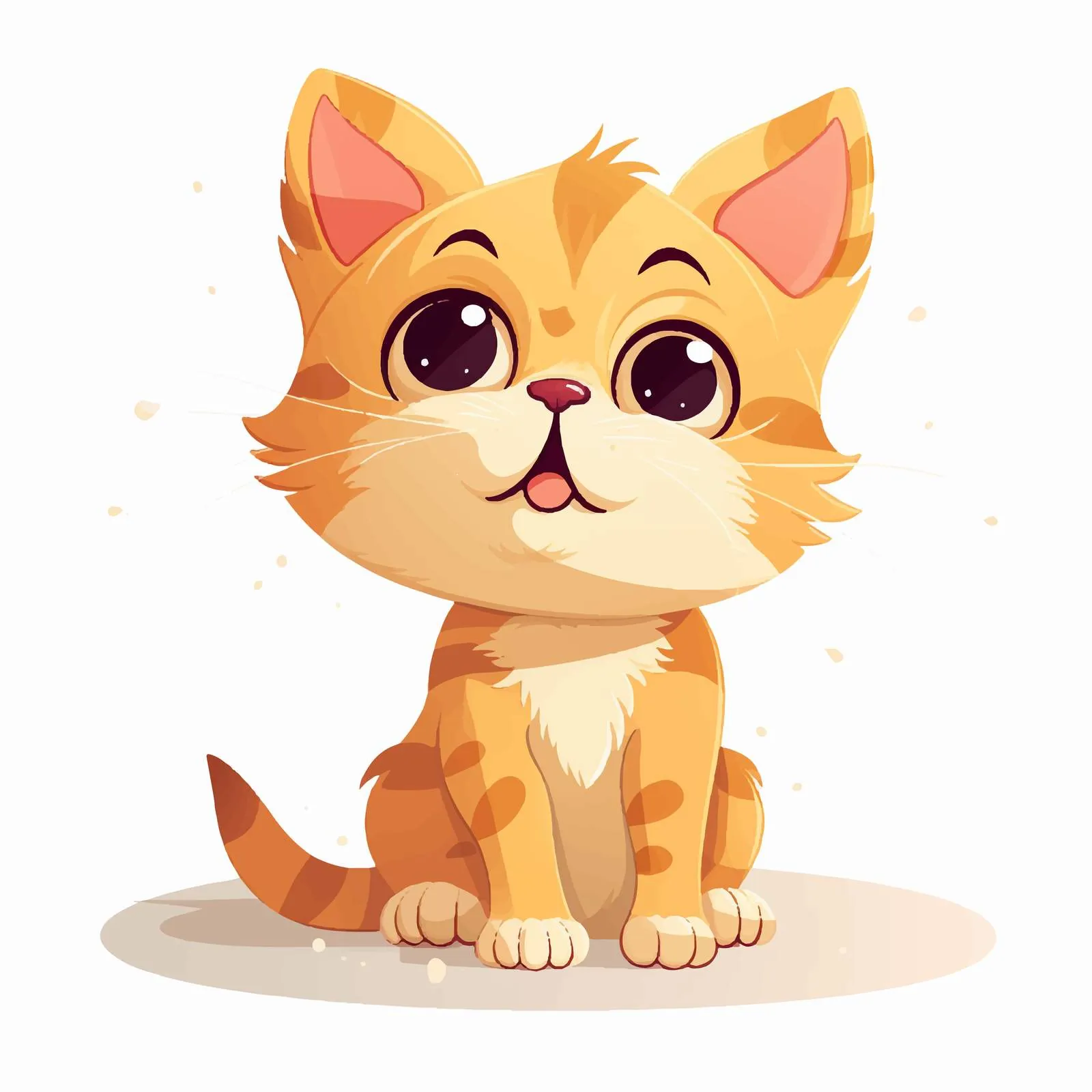 Playful Cat with Sad Expression Vector Art — free download from Dotvec