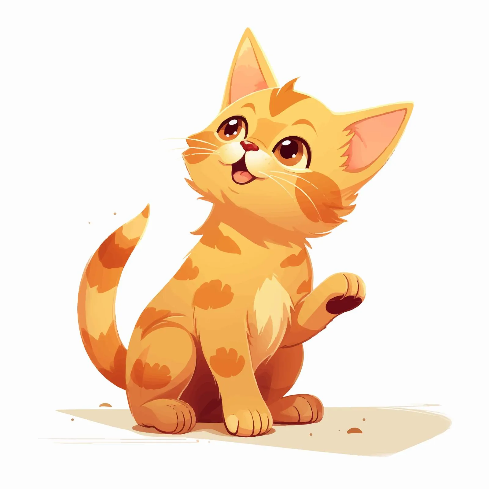 Playful Cat with Sad Expression Vector — free download from Dotvec