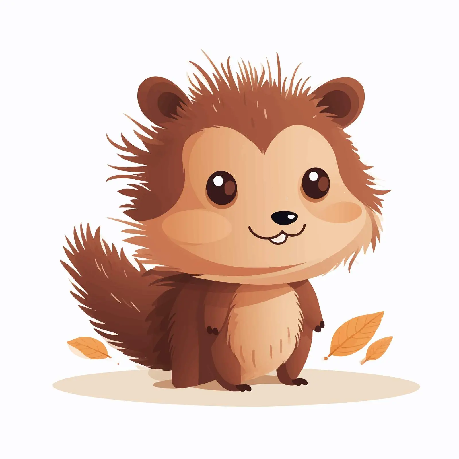 Adorable Kawaii Baby Porcupine Walking — free download from Dotvec