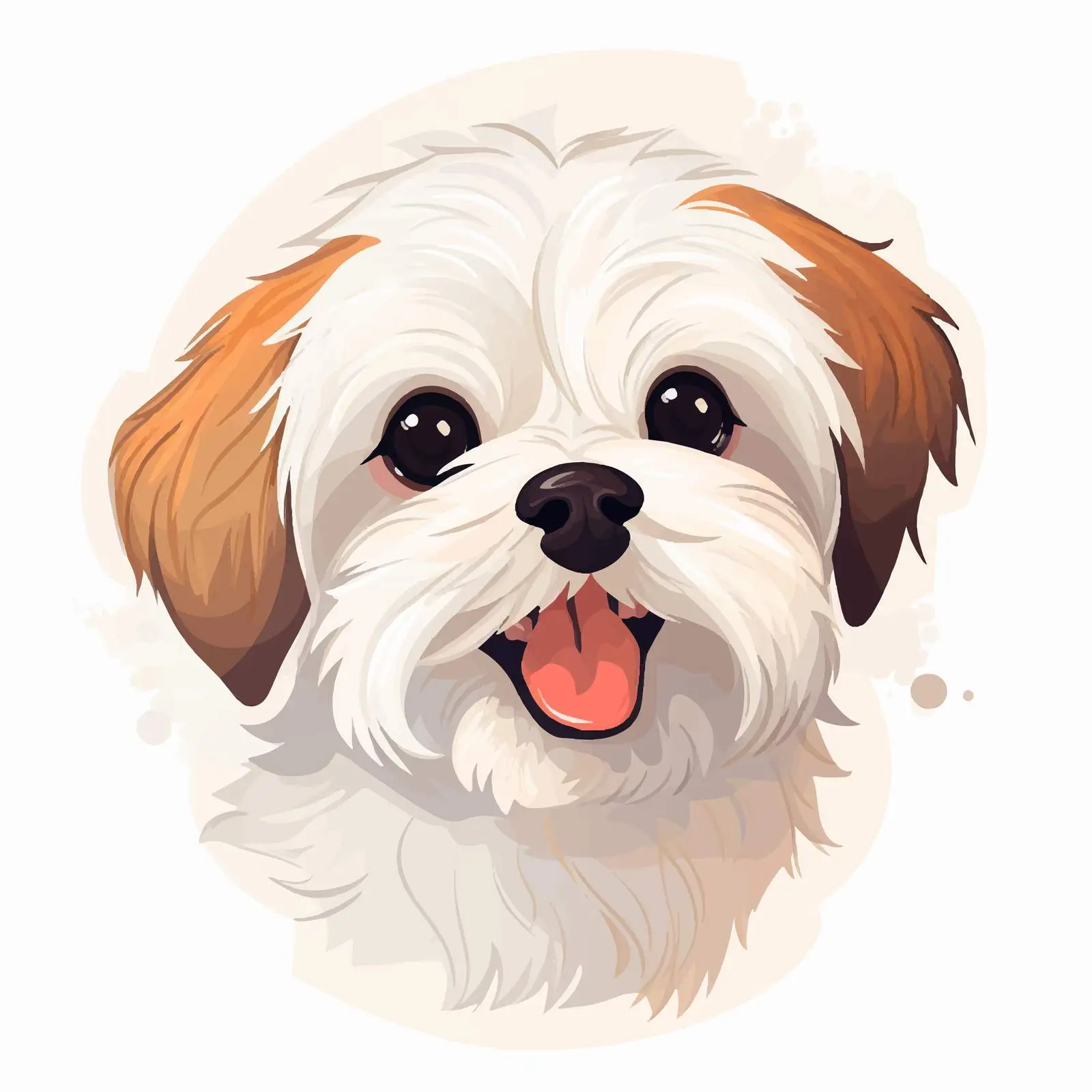 Happy Maltese Dog Portrait — free download from Dotvec