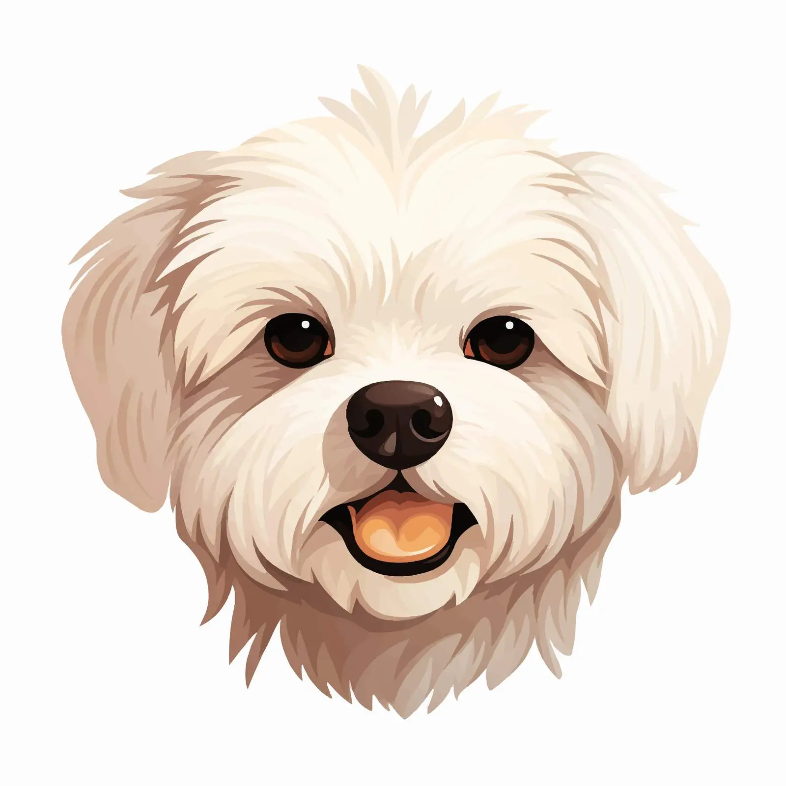 Happy Maltese Dog Puppy Portrait — free download from Dotvec