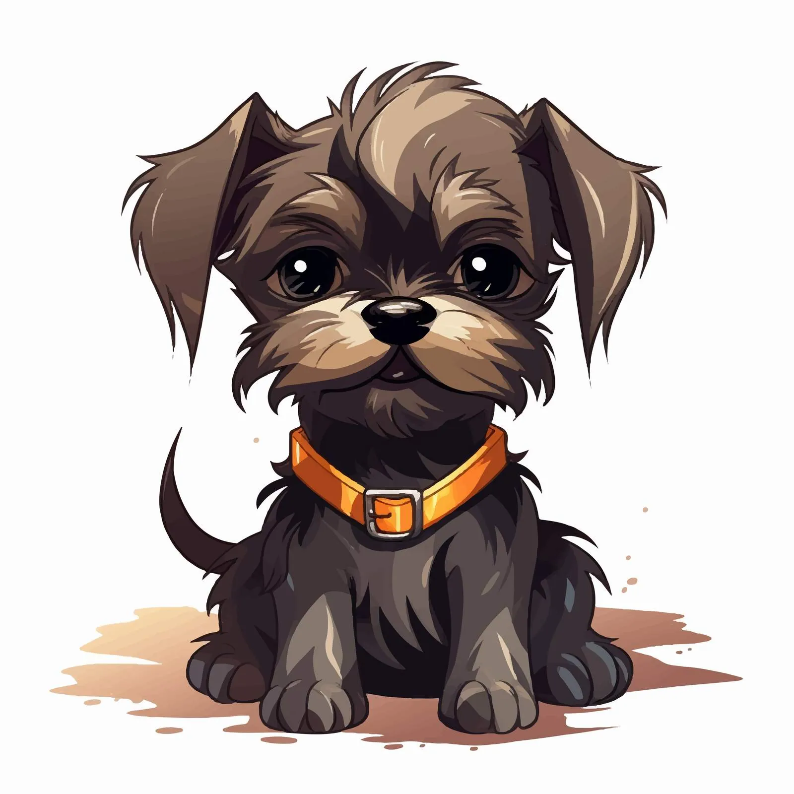Adorable Petit Brabancon Griffon Puppy Portrait — free download from Dotvec