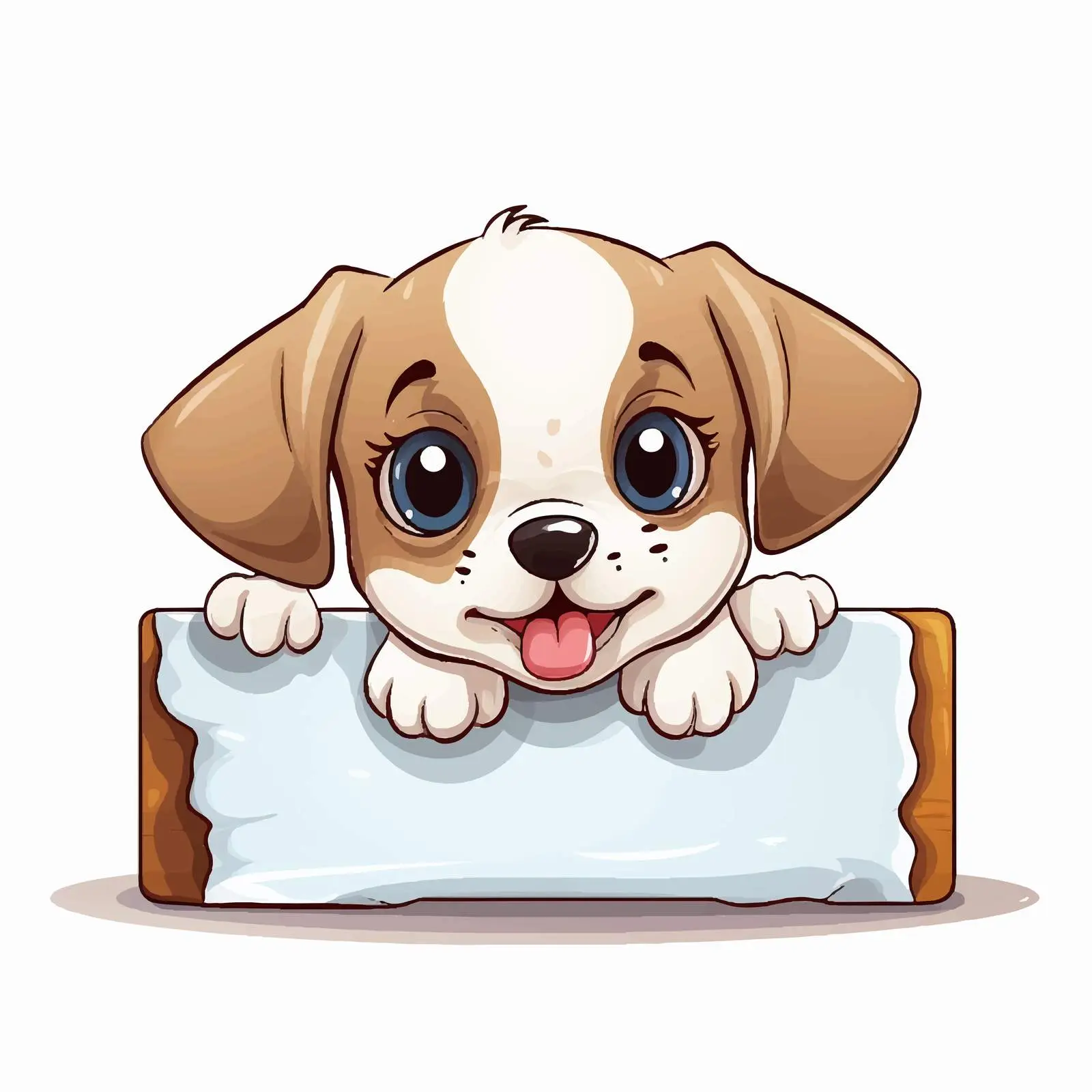 Cute Puppy Holding Closed Sign Banner — free download from Dotvec
